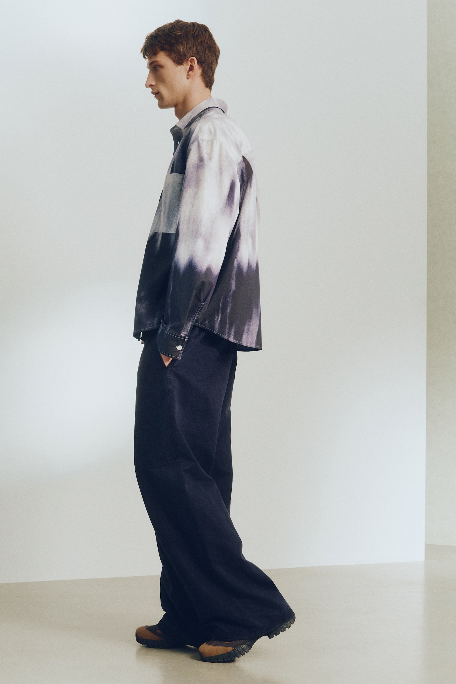 Бавовняна сорочка Relaxed Fit - Синій/візерунок - 4