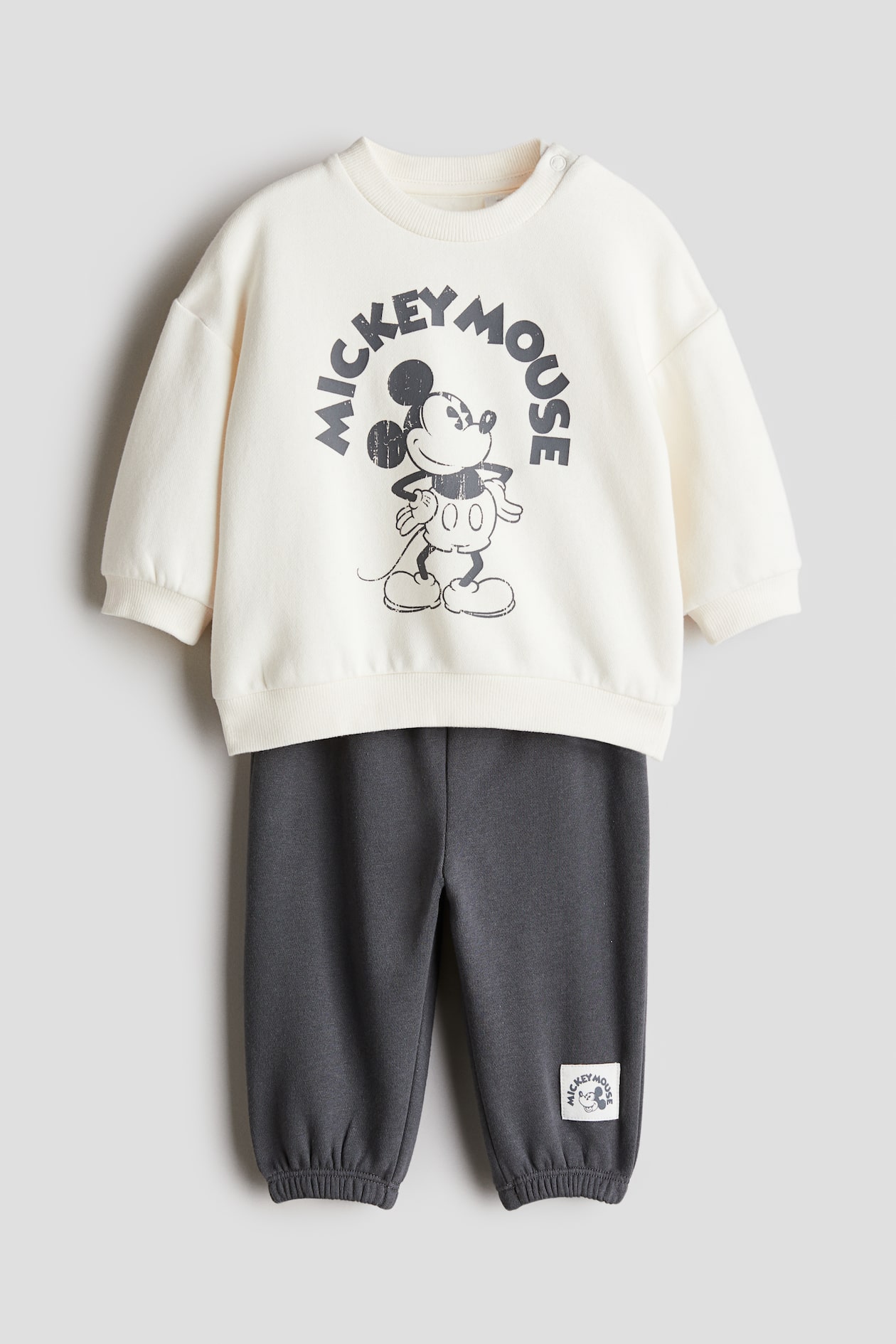 Conjunto de piezas en french terry Gris/Mickey Mouse Kids H&M MX