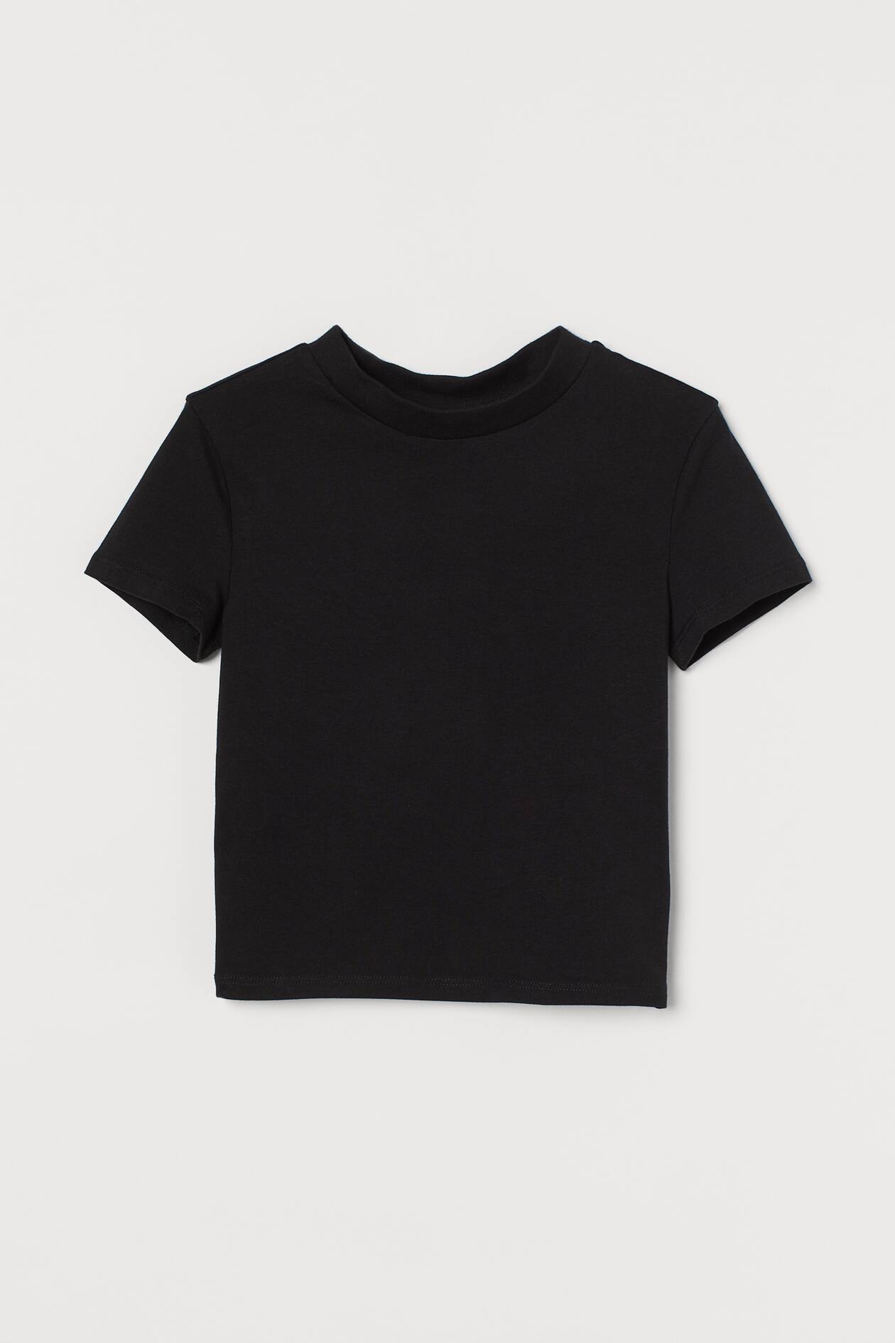 Jersey cropped top - Black - Ladies | H&M GB