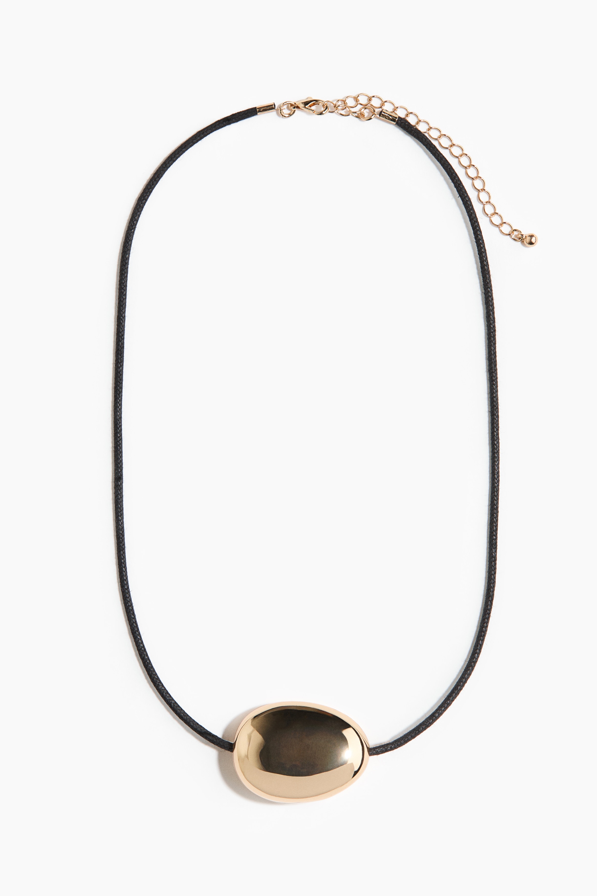 Pendant cord necklace - Gold-coloured/Black
