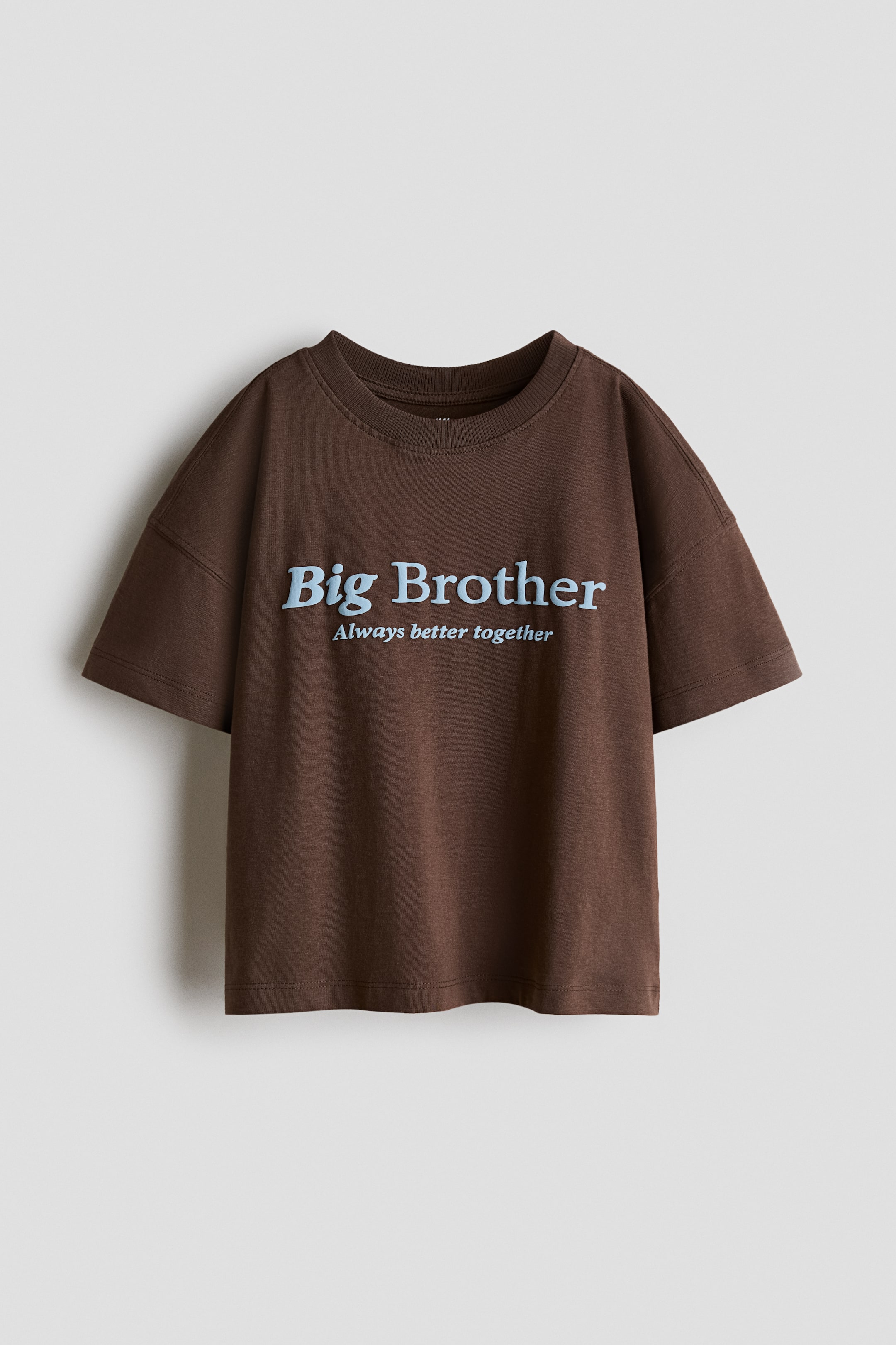 Größeres Bild ansehen: Baumwoll-T-Shirt mit Motivprint - Dunkelbraun/Big Brother - Kids | H&M DE 1