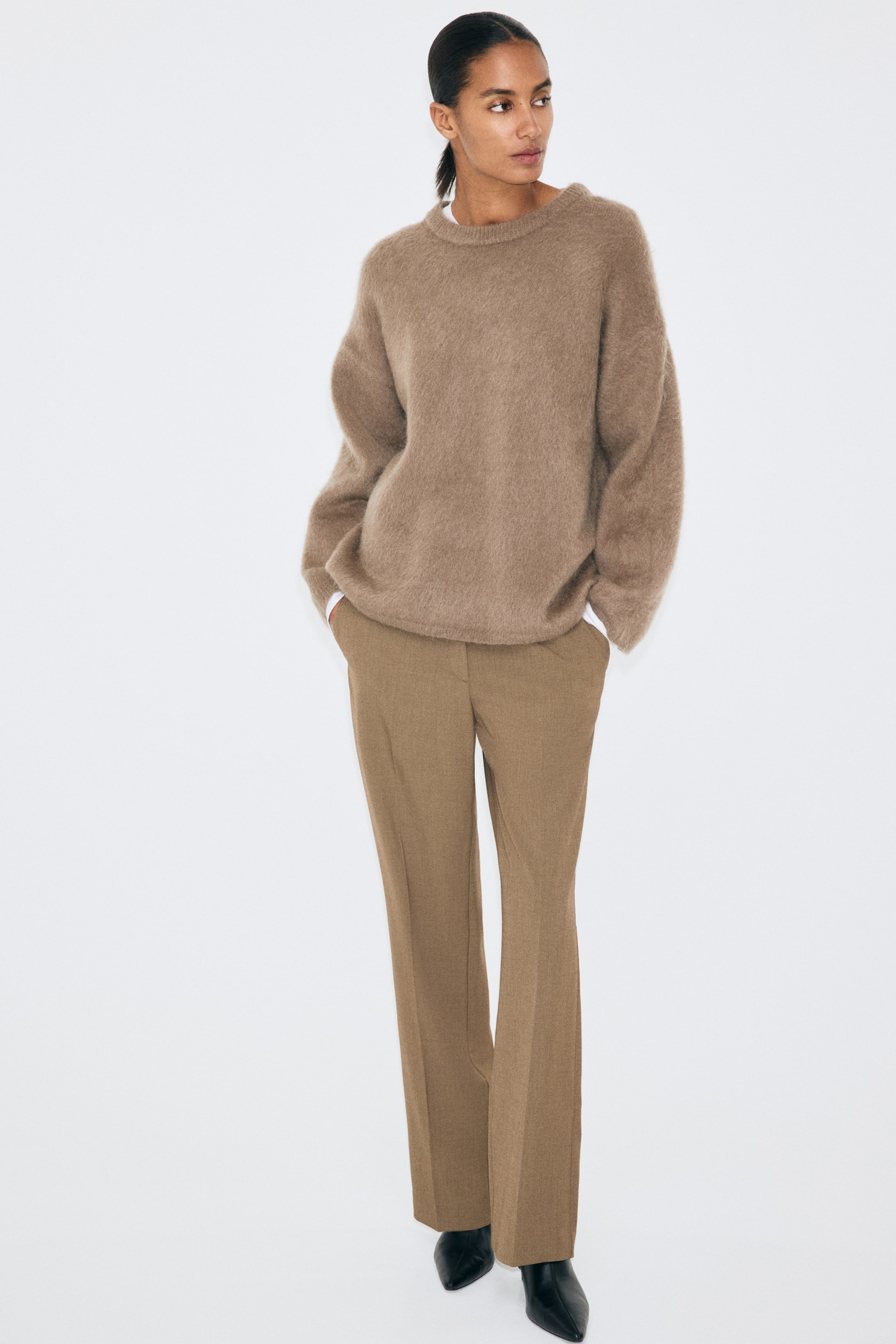 View larger image: Dress Pants - Dark khaki green - Ladies | H&M US 1