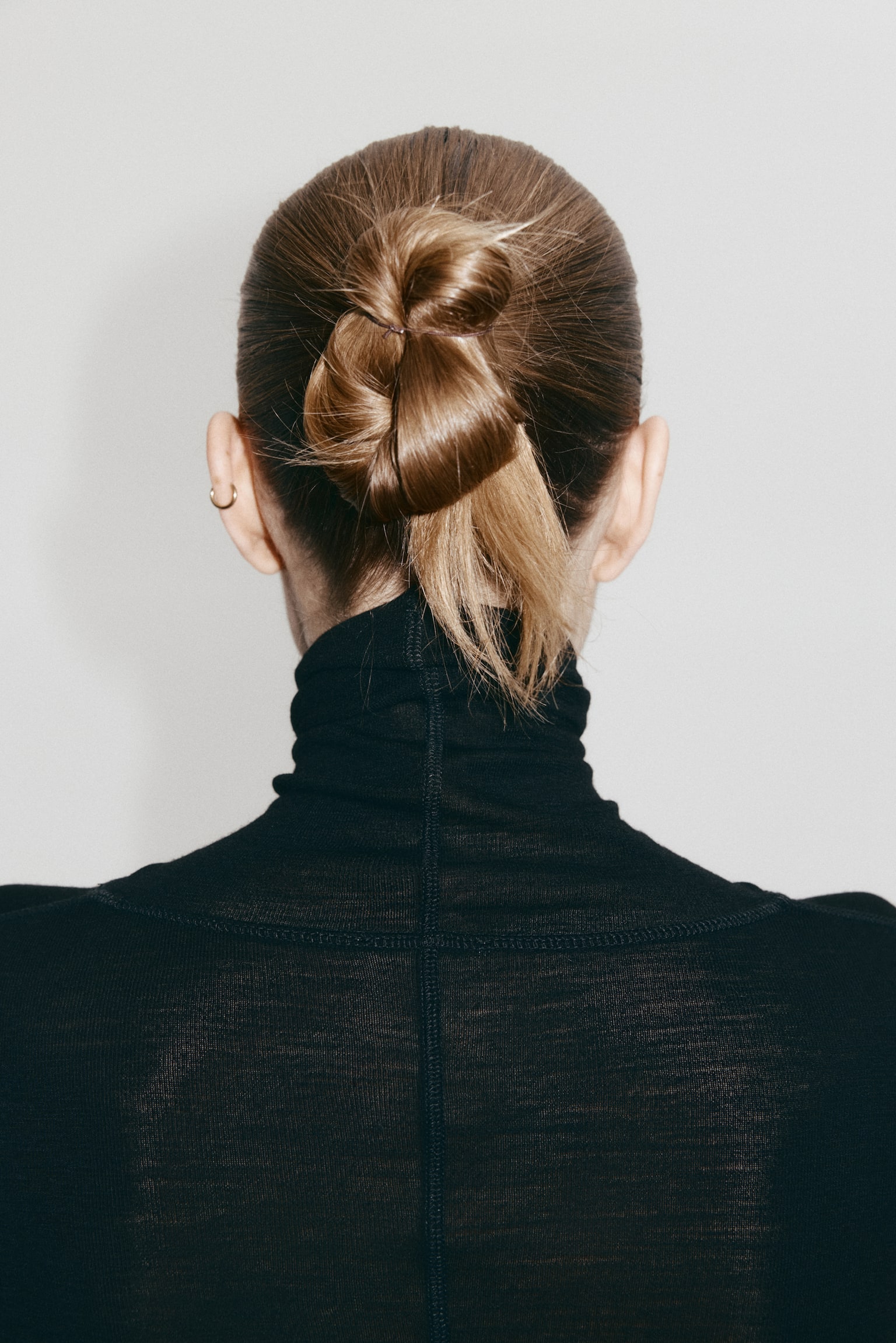 Wool polo neck top - Black/Olive green/Grey marl/Dark mole marl/Light greige marl/Dark brown - 6