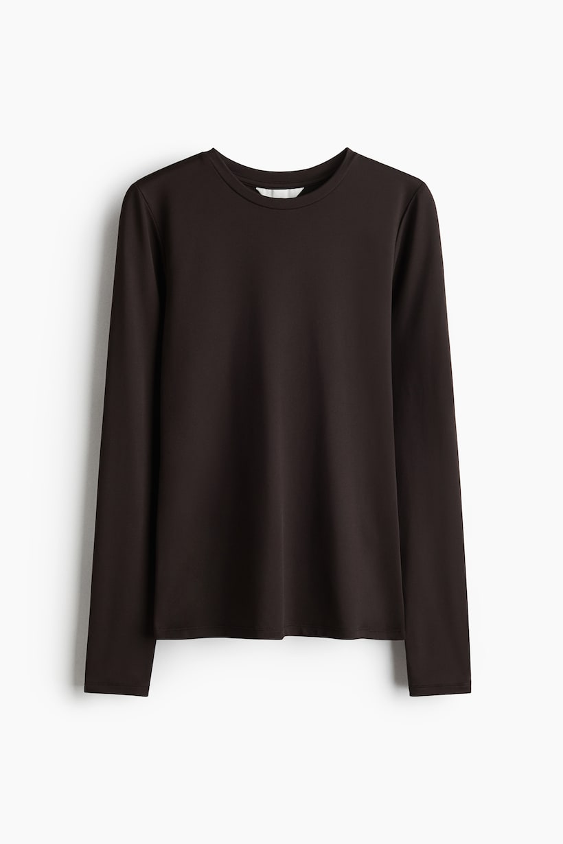 Bruin Dames tops Tops met korte en lange mouwen H&M NL