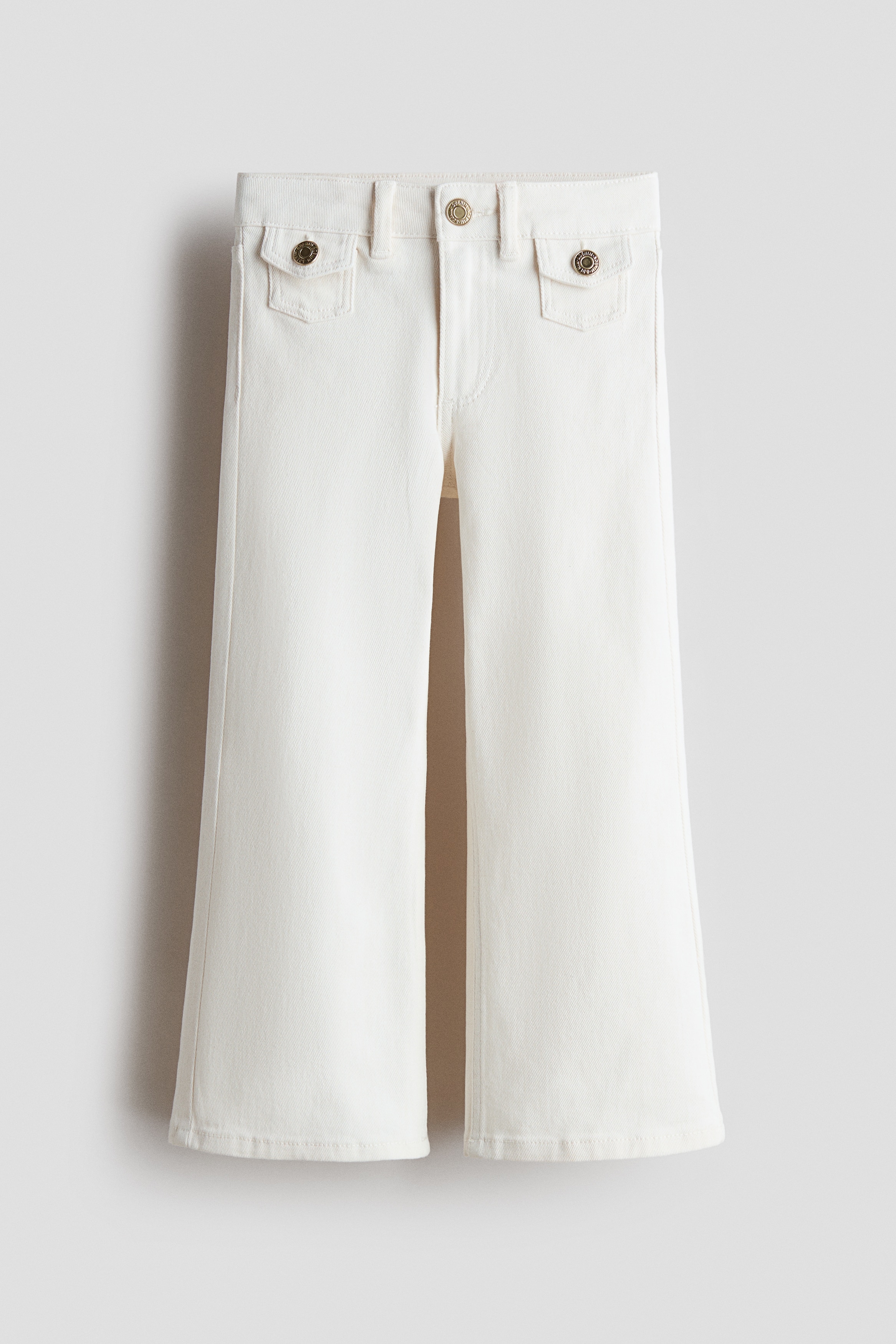 Wide Leg Jeans - Vit/Ljus denimblå/Denimblå