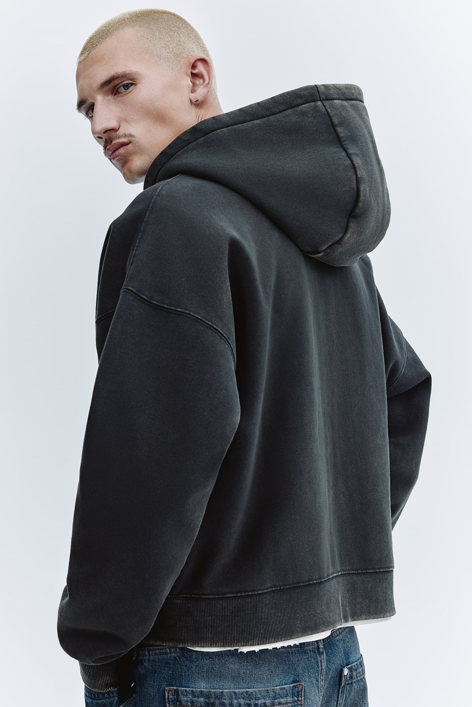 Oversized Fit Hoodie - Black/Sunset - 3