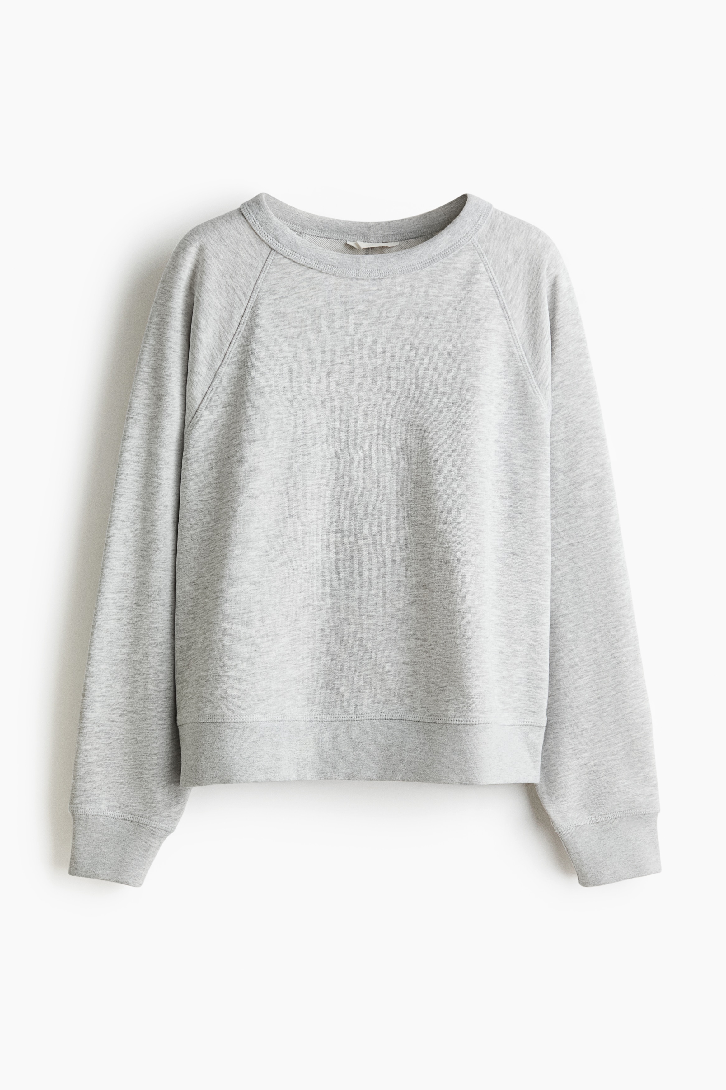 Raglan-Sleeved Sweatshirt - Light gray melange