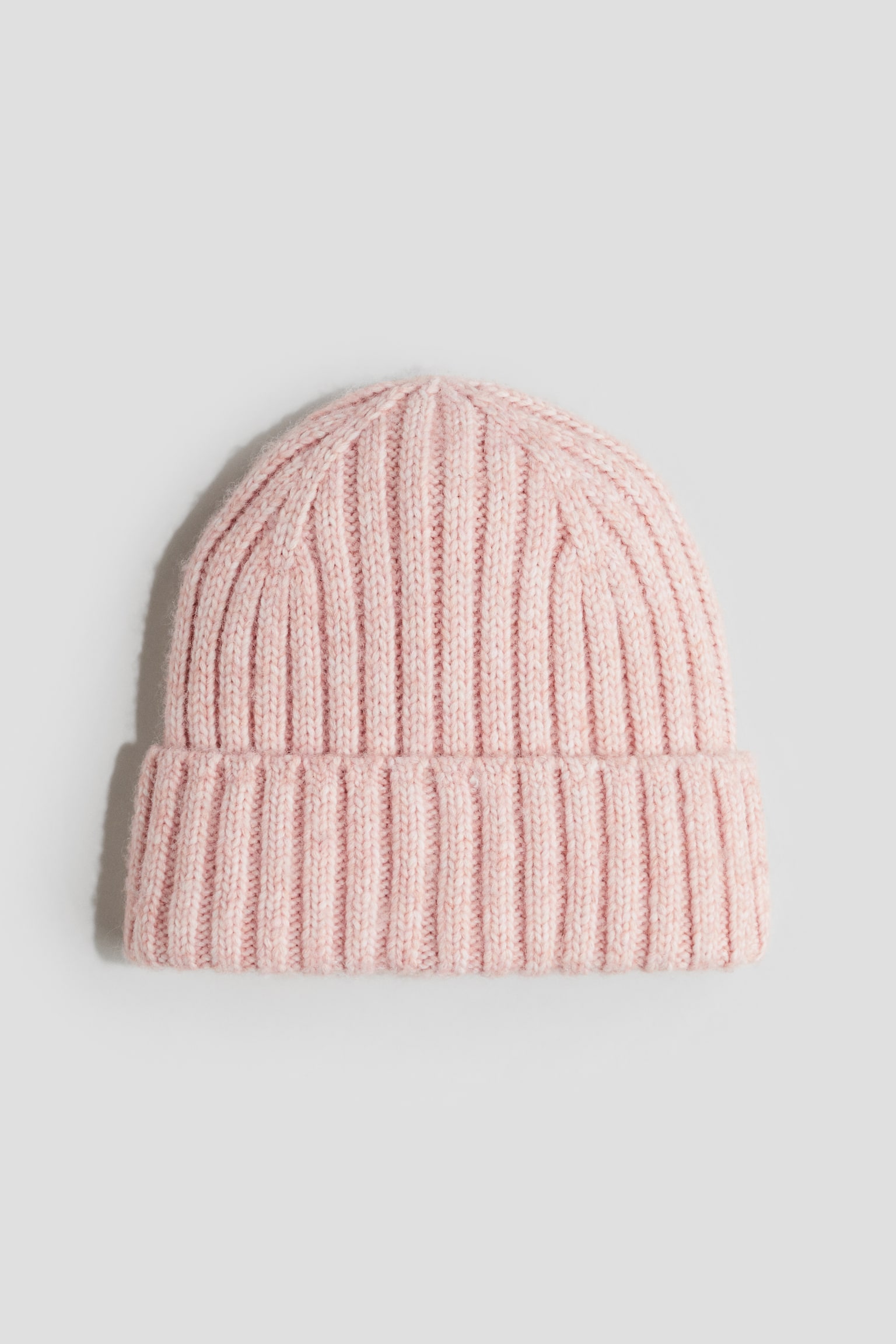 Gorro em malha - Rosa claro/Bege - 1