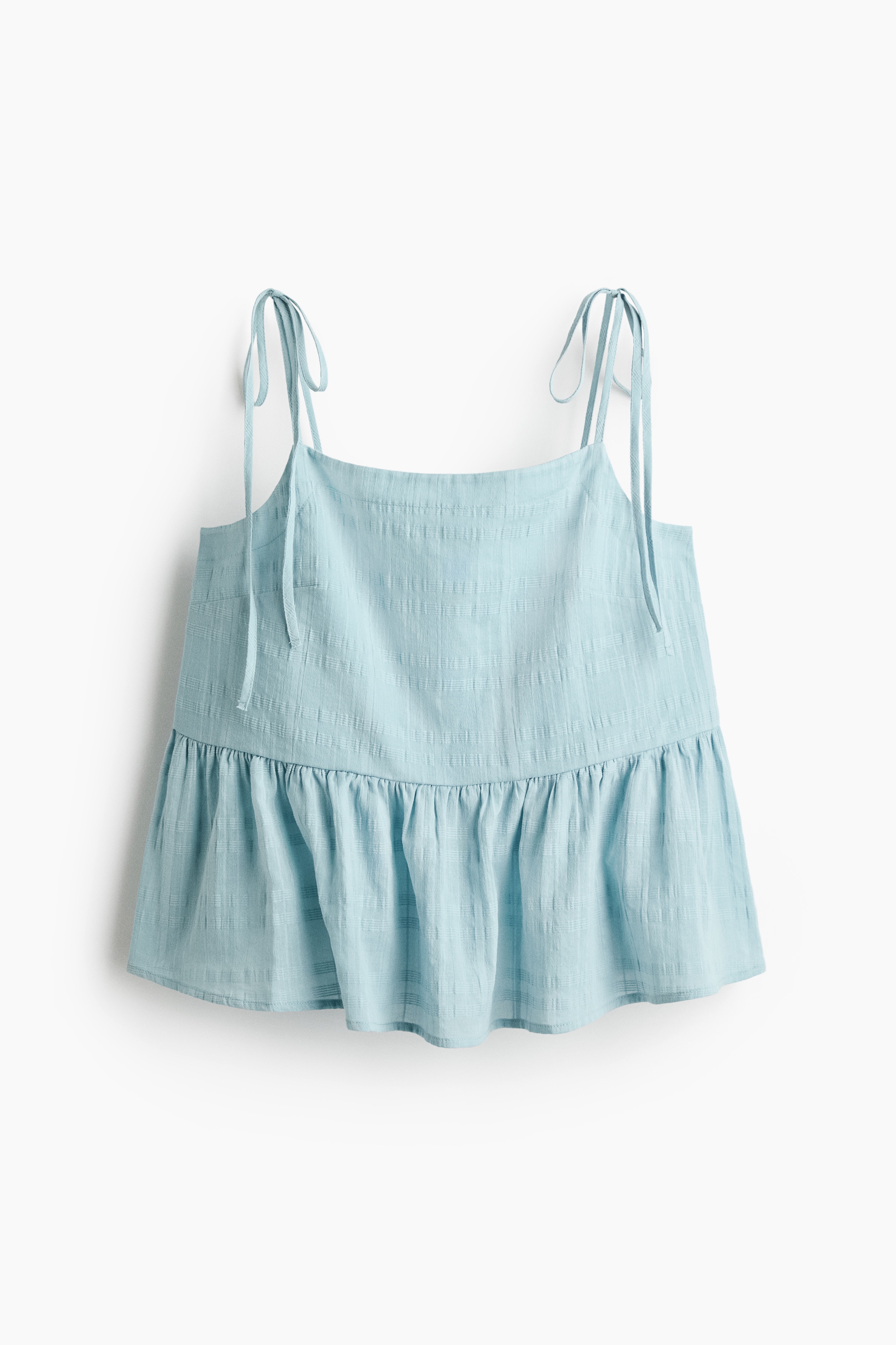 綁式肩帶上衣 - 土耳其藍