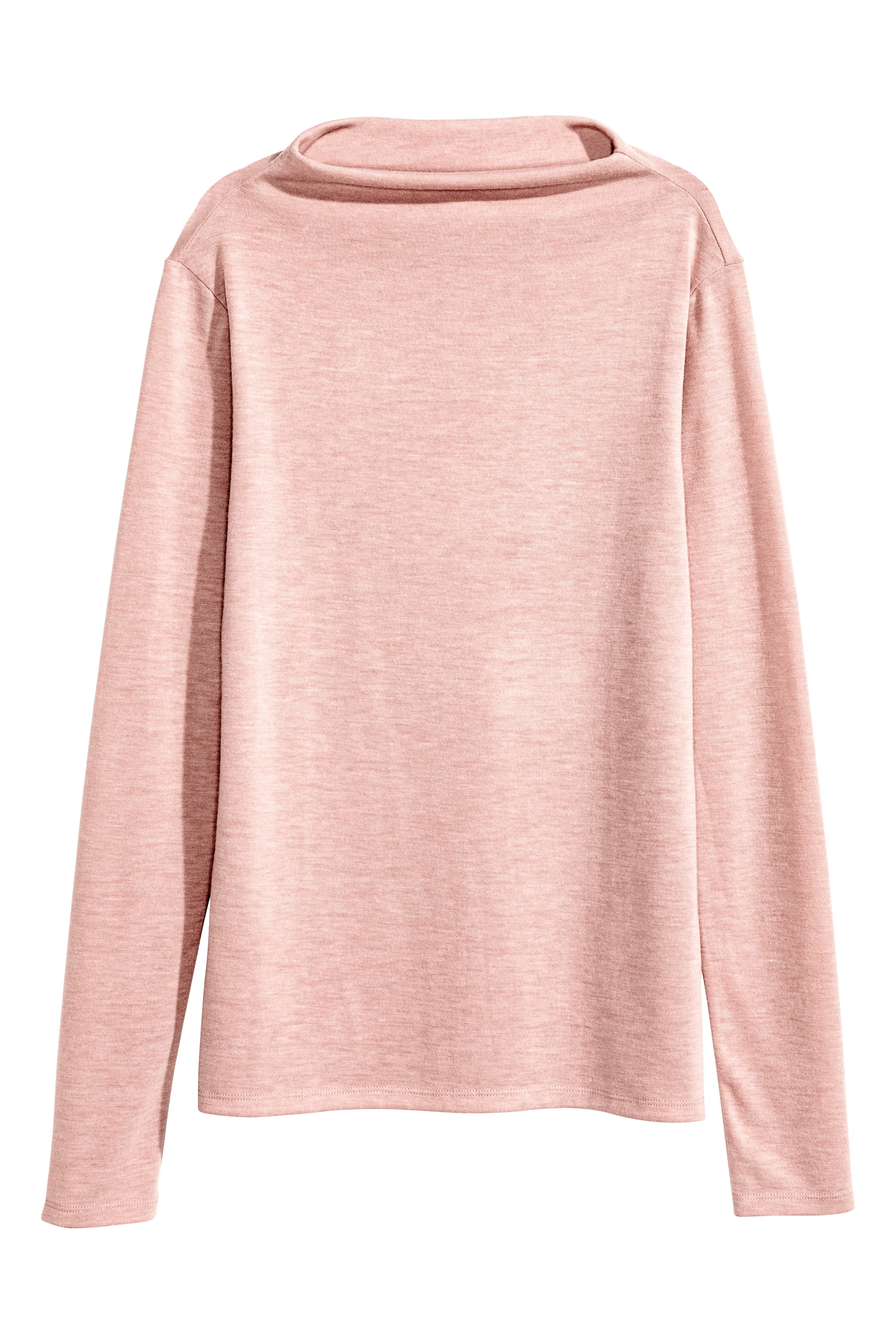 View larger image: Turtleneck top - Powder pink marl - Ladies | H&M GB 1