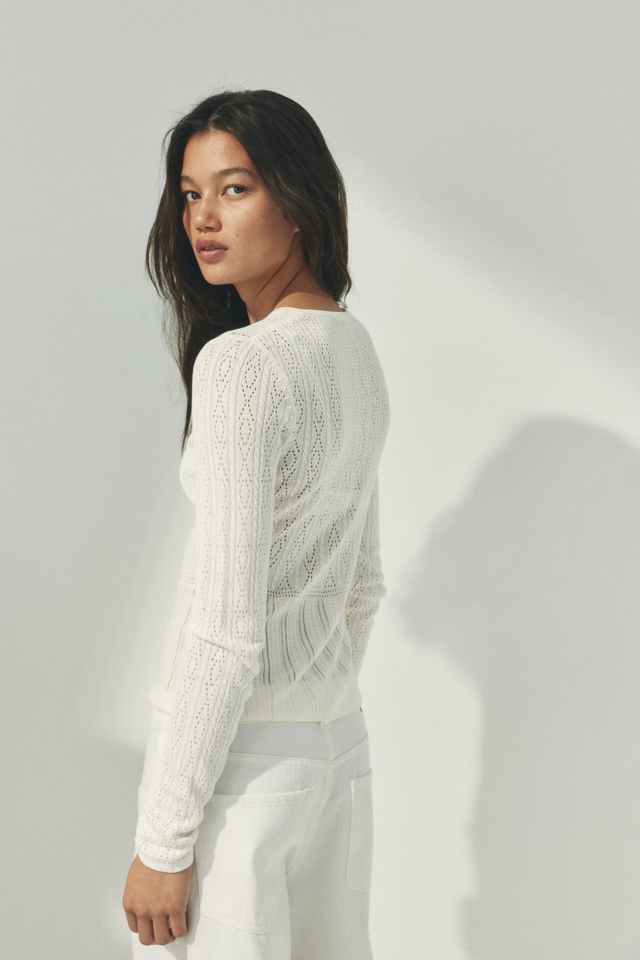 Pointelle-Knit Cardigan - image 2