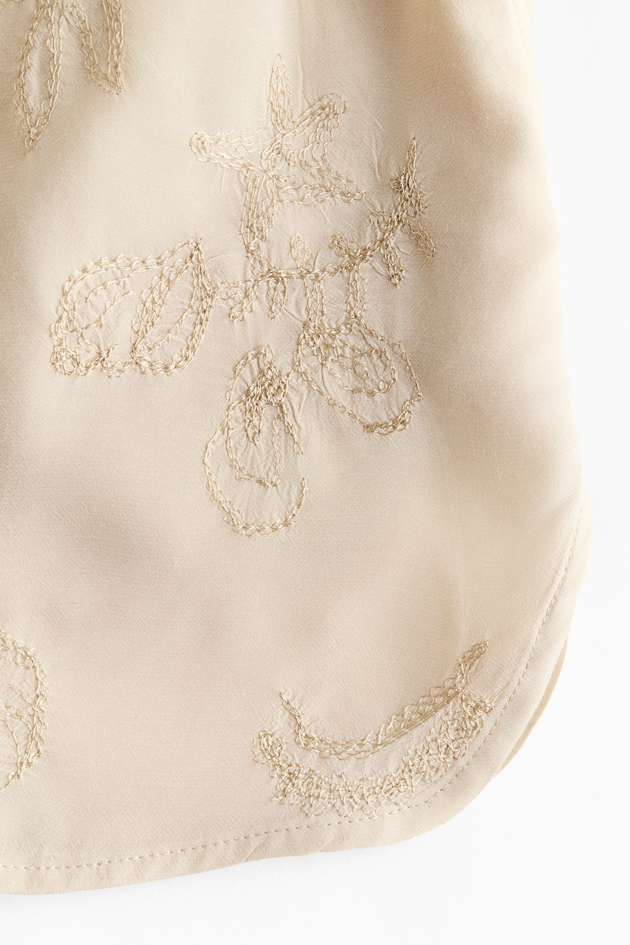 Embroidered Viscose Shorts