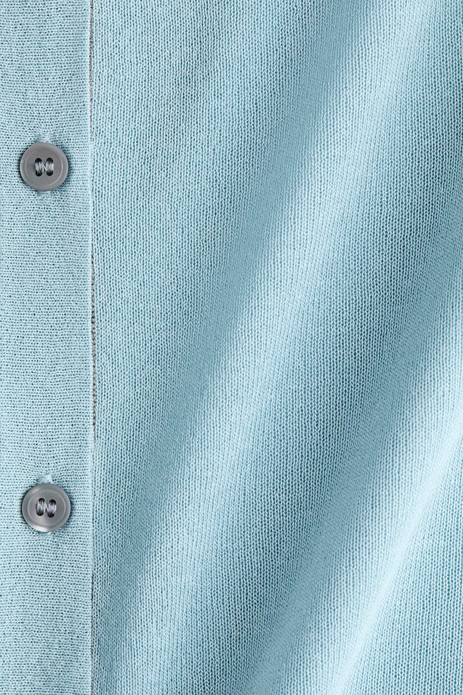 Fine-knit cardigan-Turquoise - 4