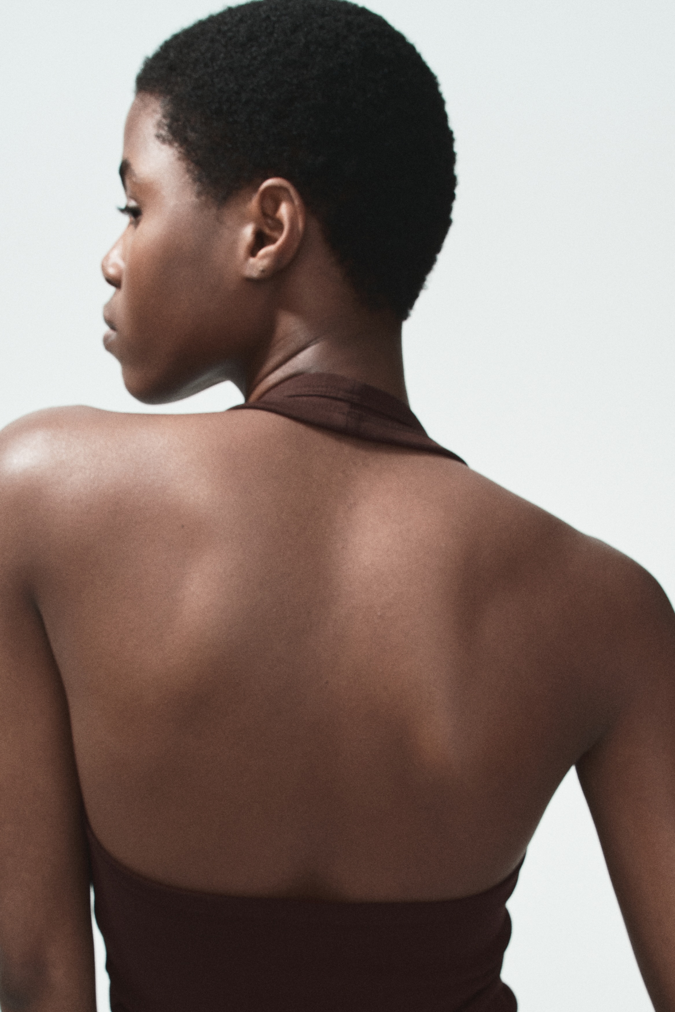 Women's Black Cotton Halterneck Top | H&M CA