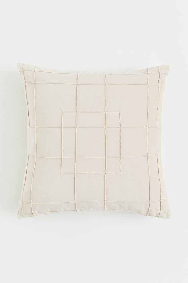 Cotton velvet cushion cover - Light beige - 1