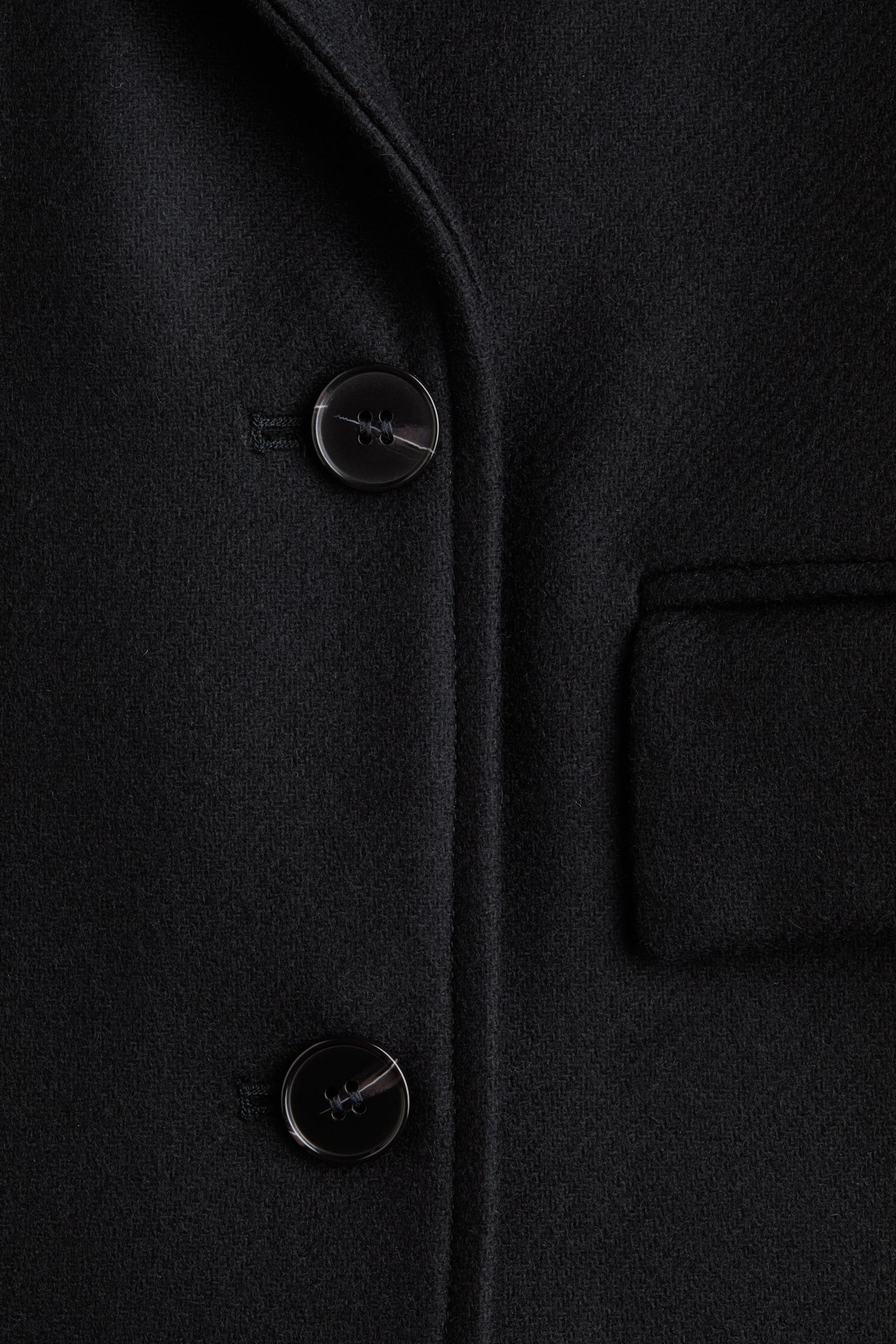 Женское пальто H&M Double-Breasted Wool-Blend, цвет: Чёрный — фото 6