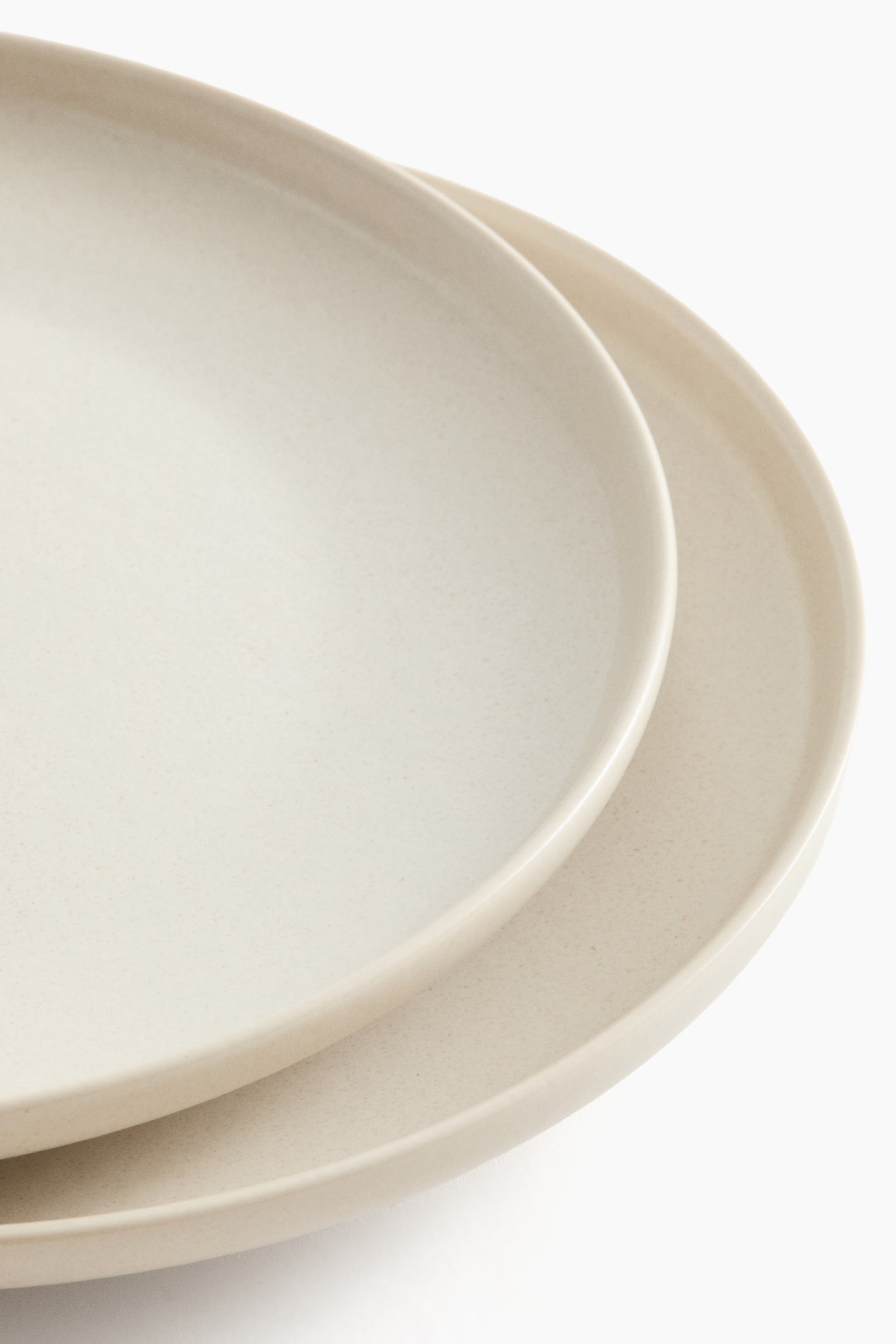 2-pack reactive-glaze dinner plates - Light beige/Beige/Black - 4