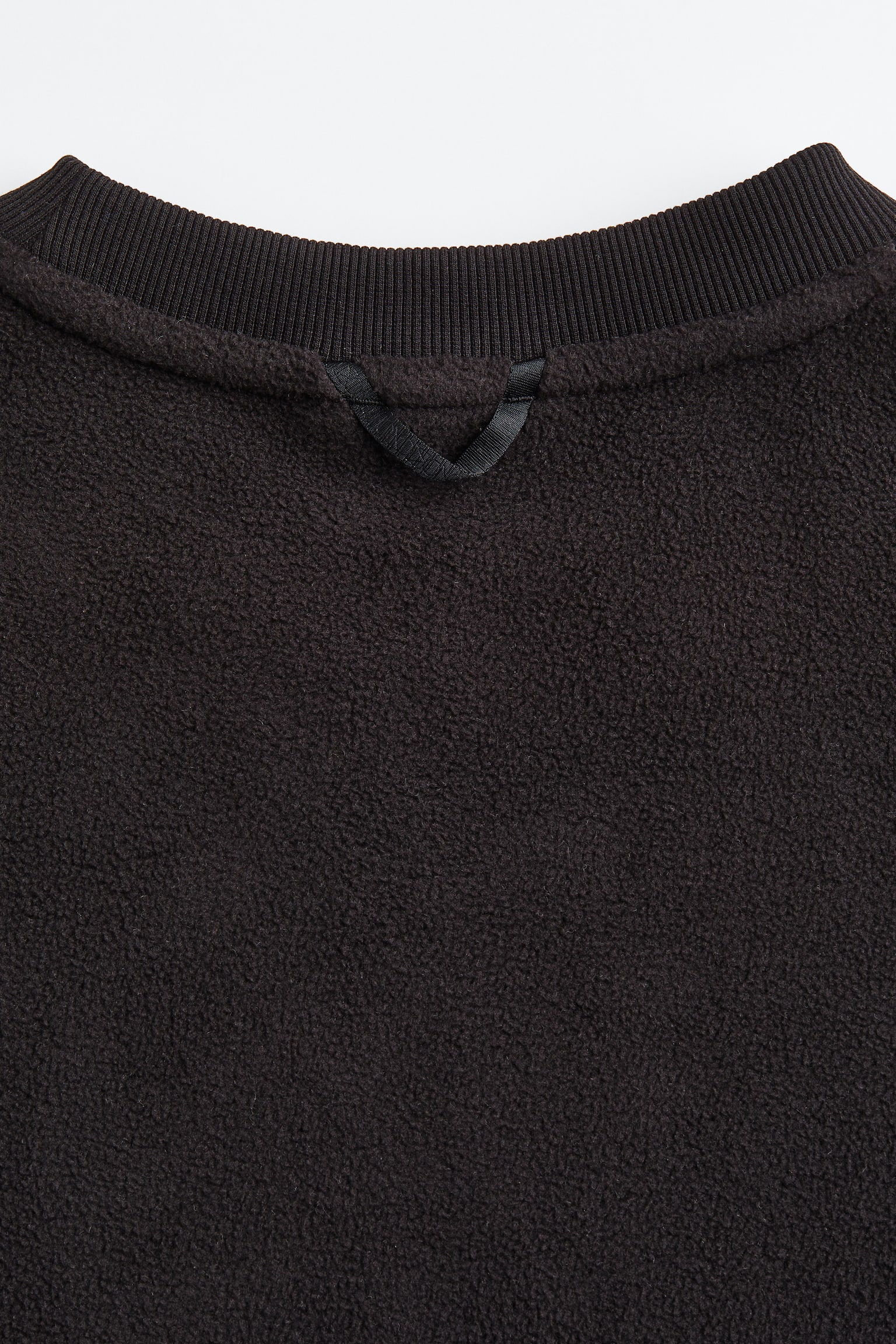 Pocket-detail fleece sweatshirt - Black - 2