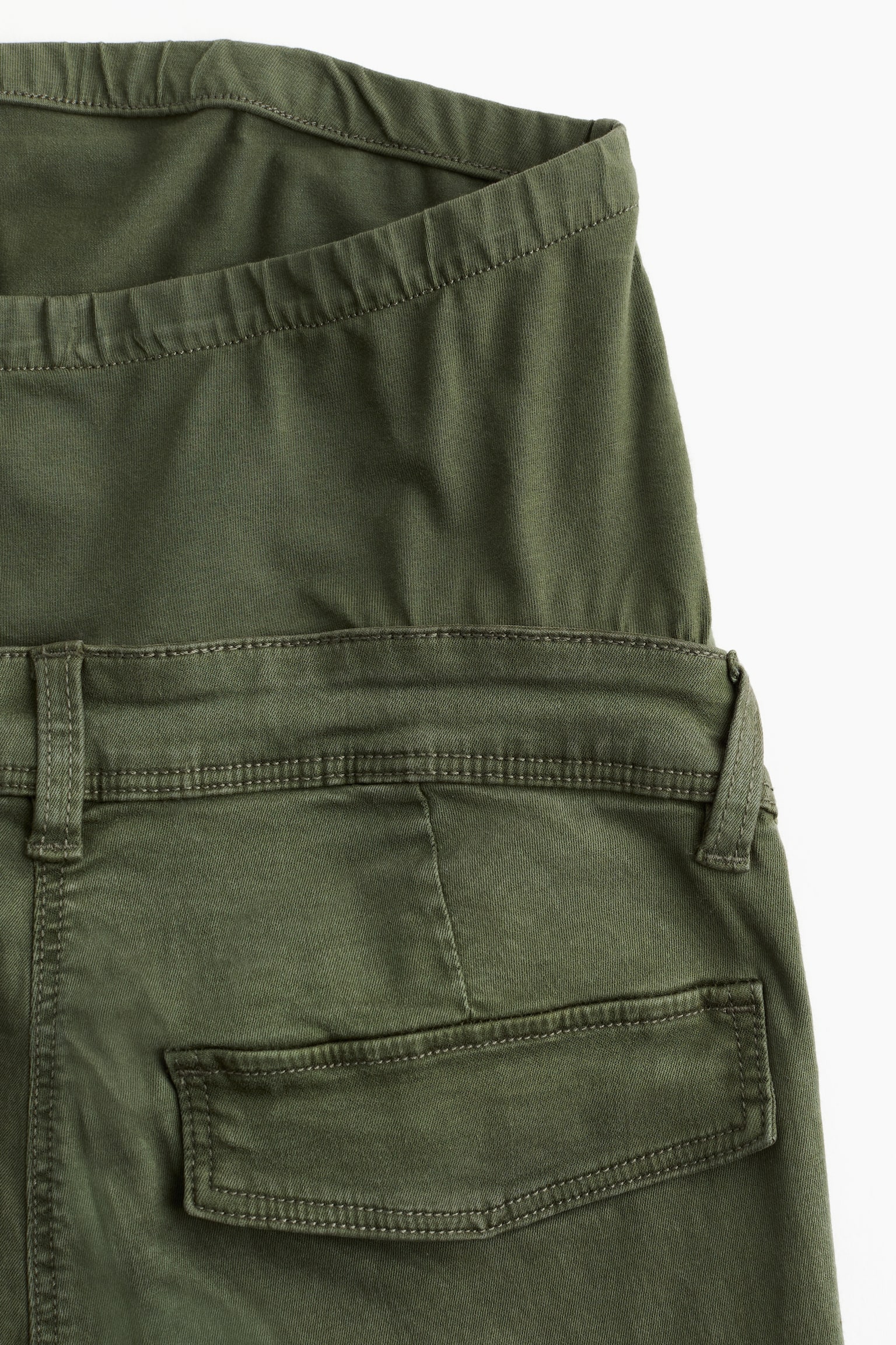 MAMA Slim cargo trousers - Khaki green/Black - 5