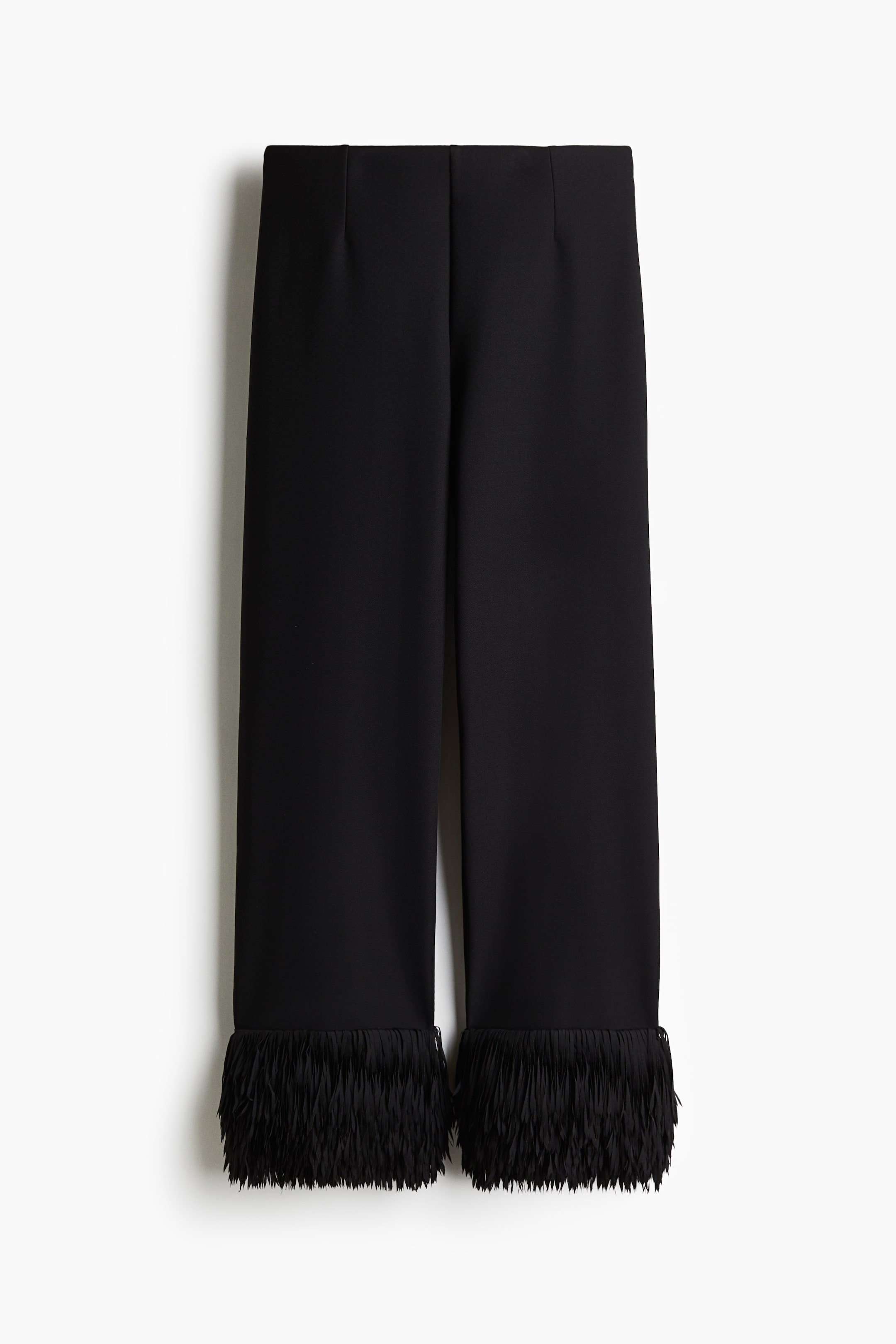 Fringe-Hem Pants