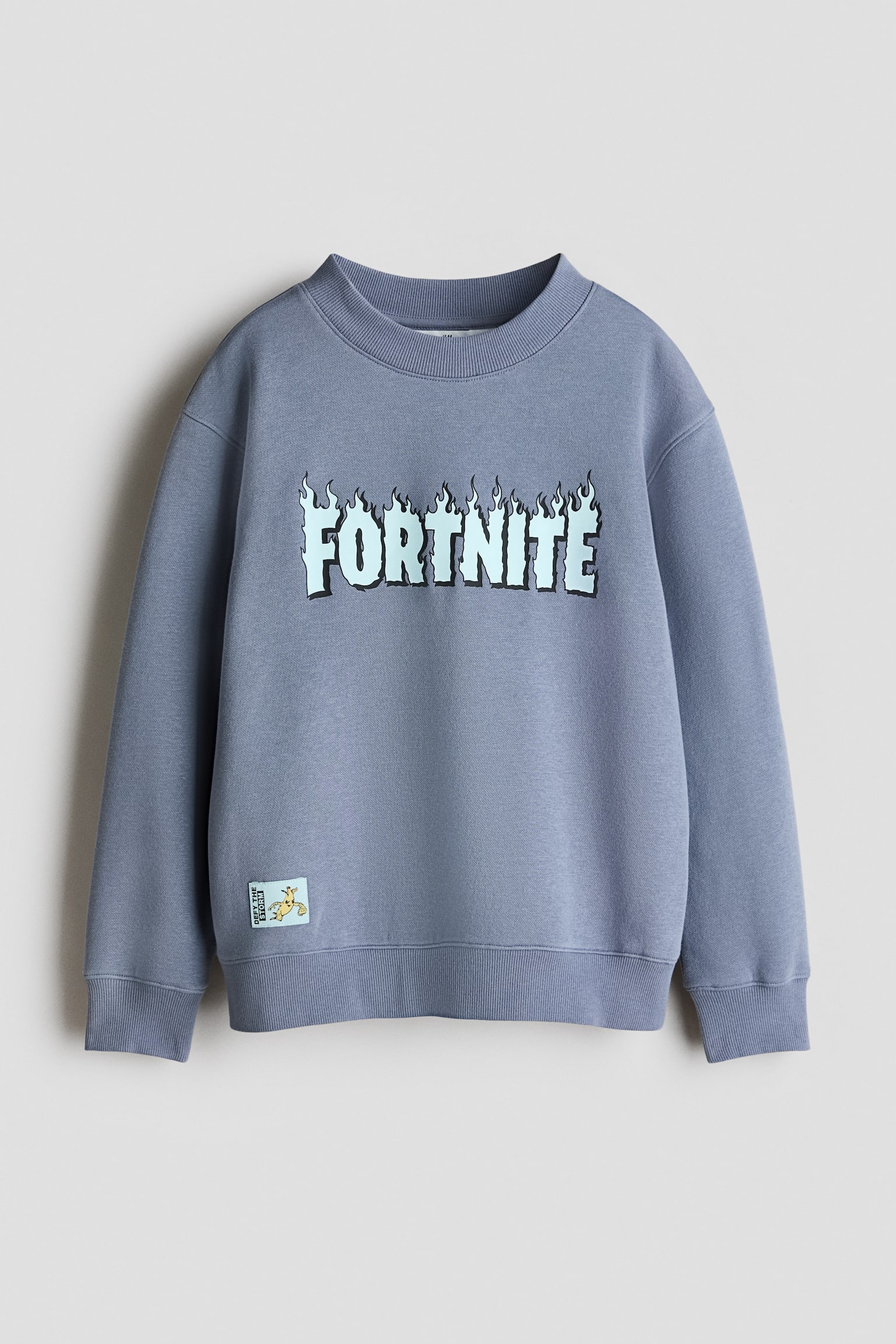 Sudadera con diseño e interior peinado - Azul acero/Fortnite/Blanco/Los Simpsons