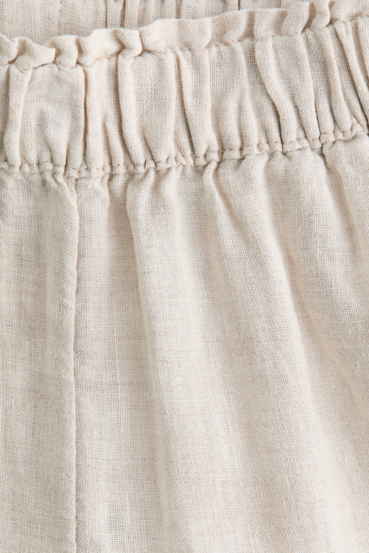 Pellavaiset housut - Vaaleanbeige/Himmeänroosa - 2