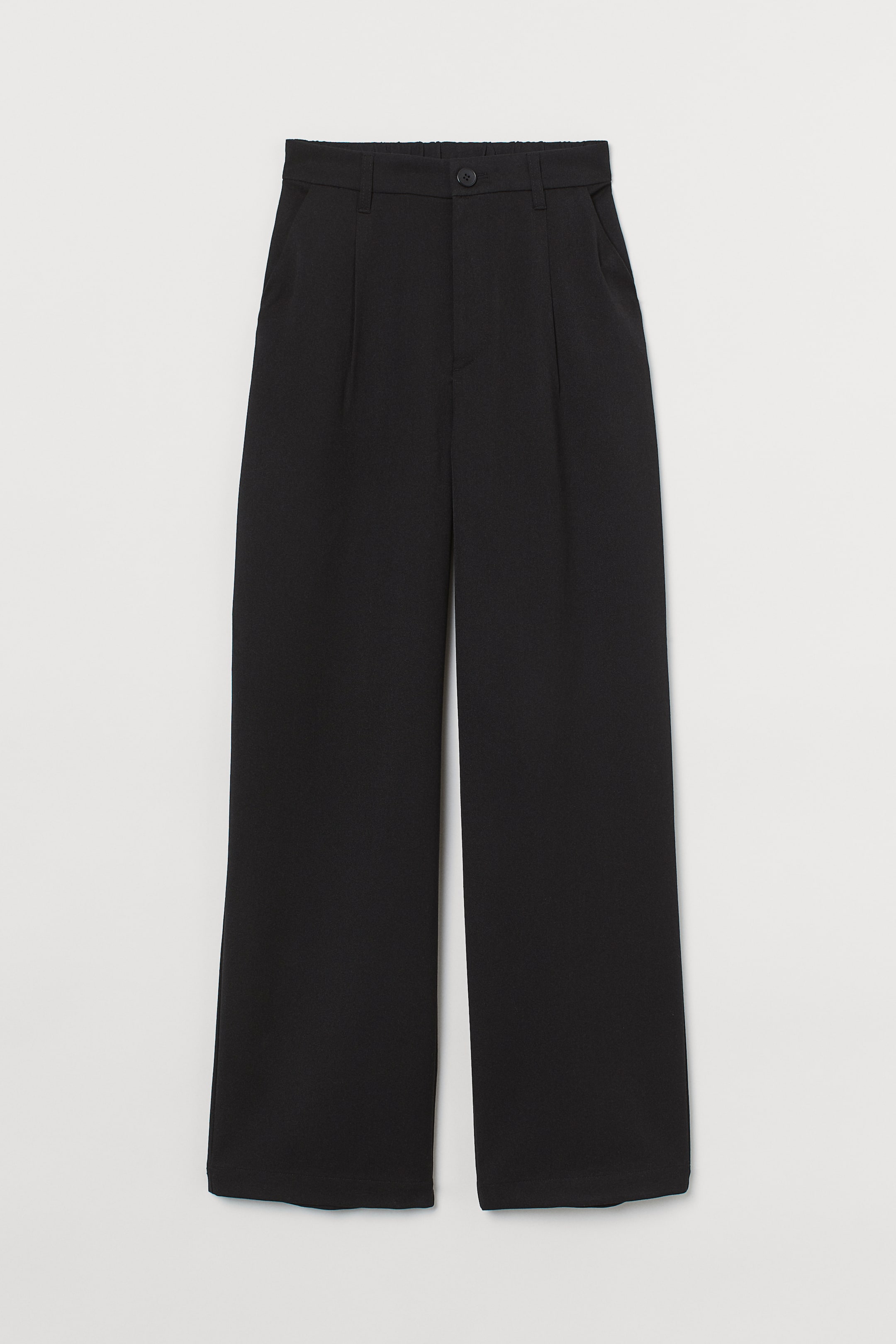 Wide trousers - High waist - Ankle length - Black - Ladies | H&M GB