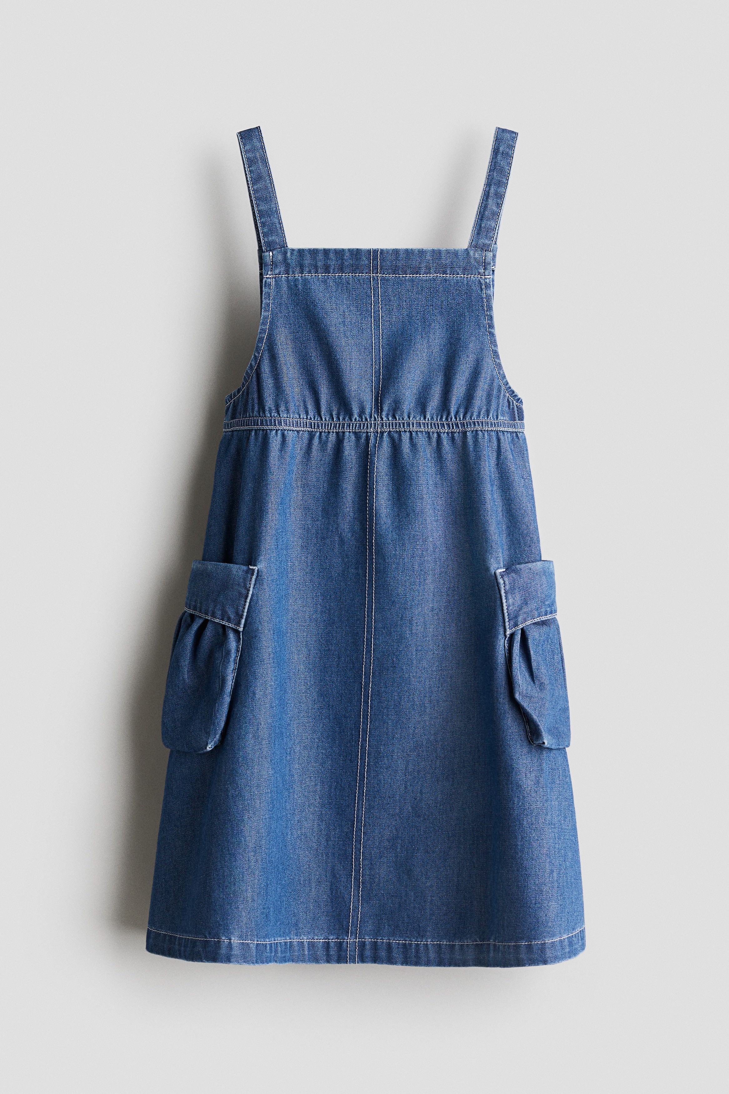 Patch-Pocket Dress - Denim blue/Blue