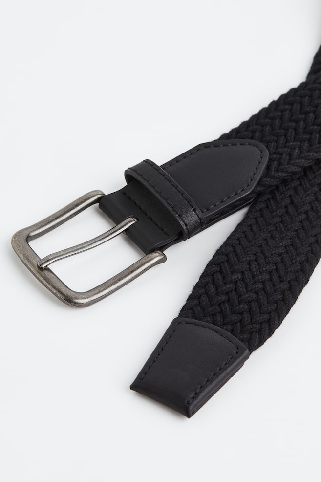 Braided belt - Black/Dark blue - 4