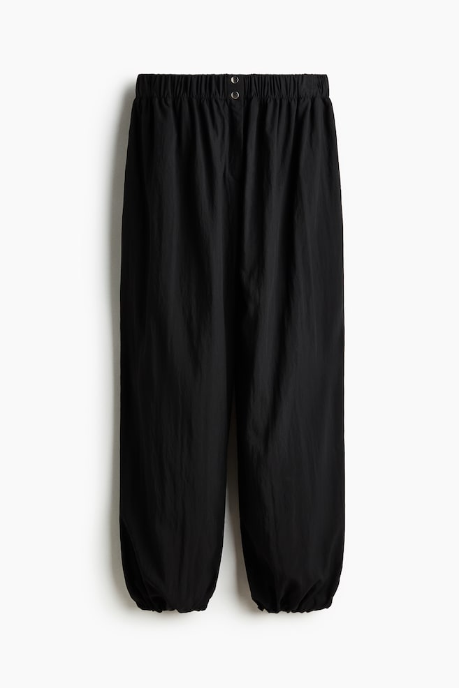 Balloon-leg trousers - Black - 1