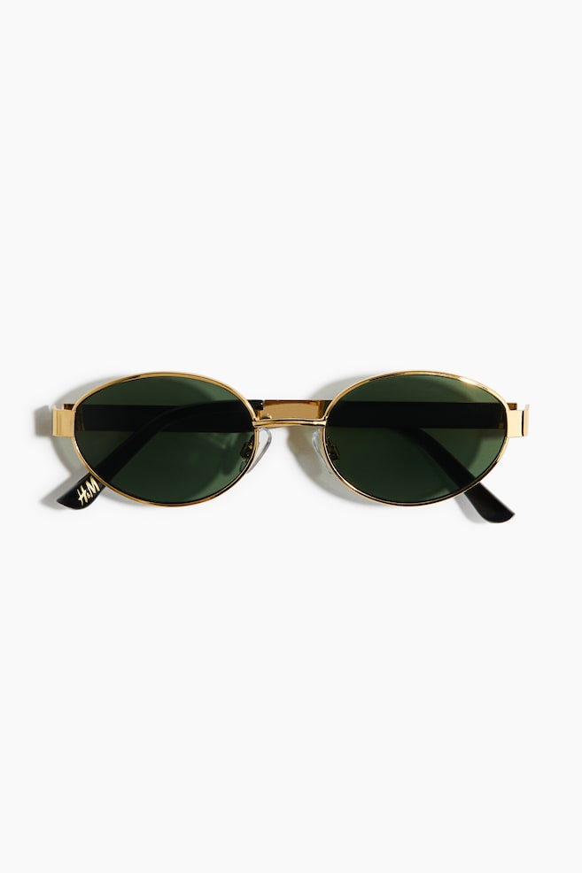 Oval Sunglasses - Gold-colored/Brown/tortoiseshell pattern - 1