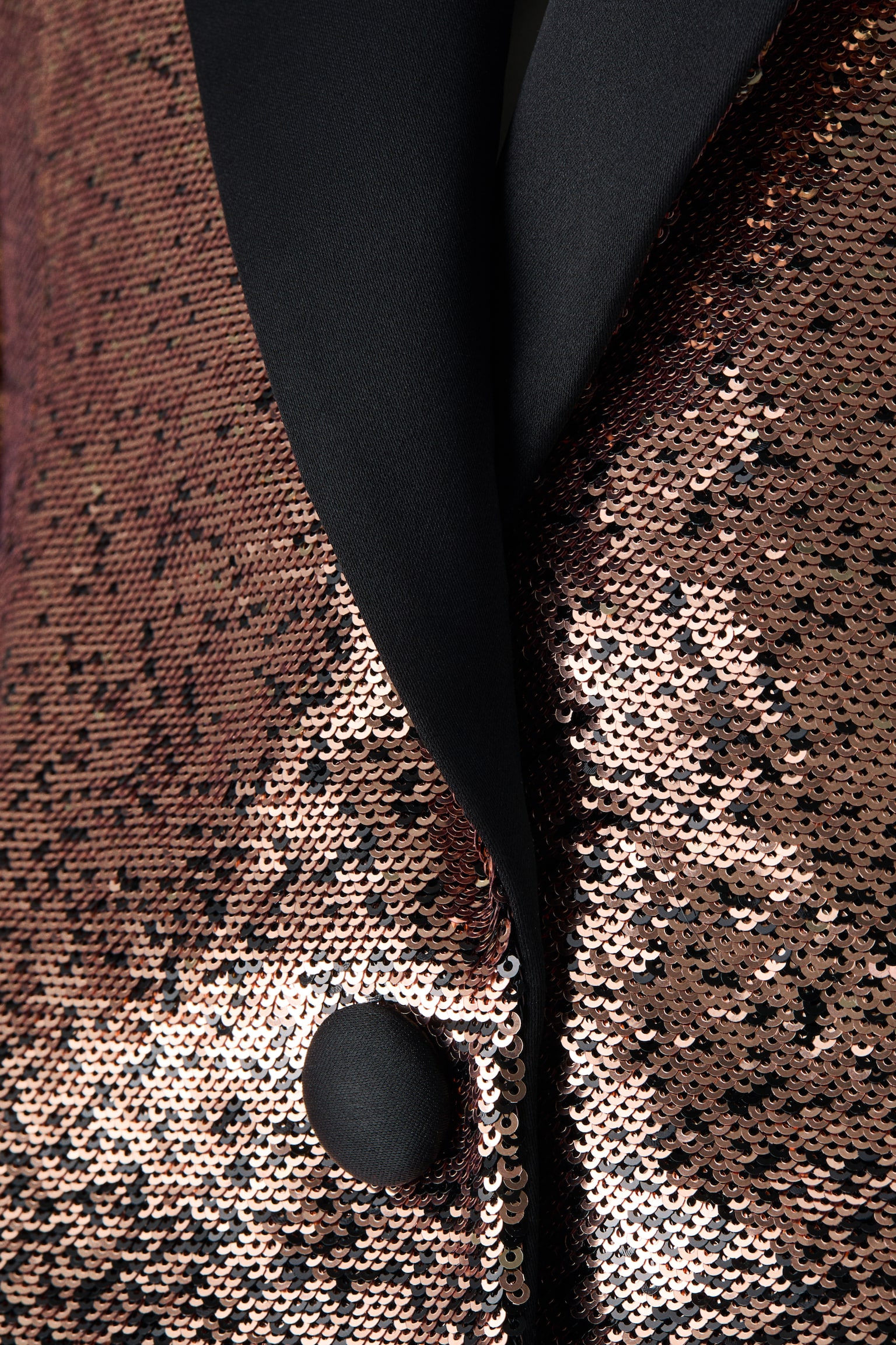 Женский пиджак H&M Sequined, цвет: Золотой / Чёрный — фото 4
