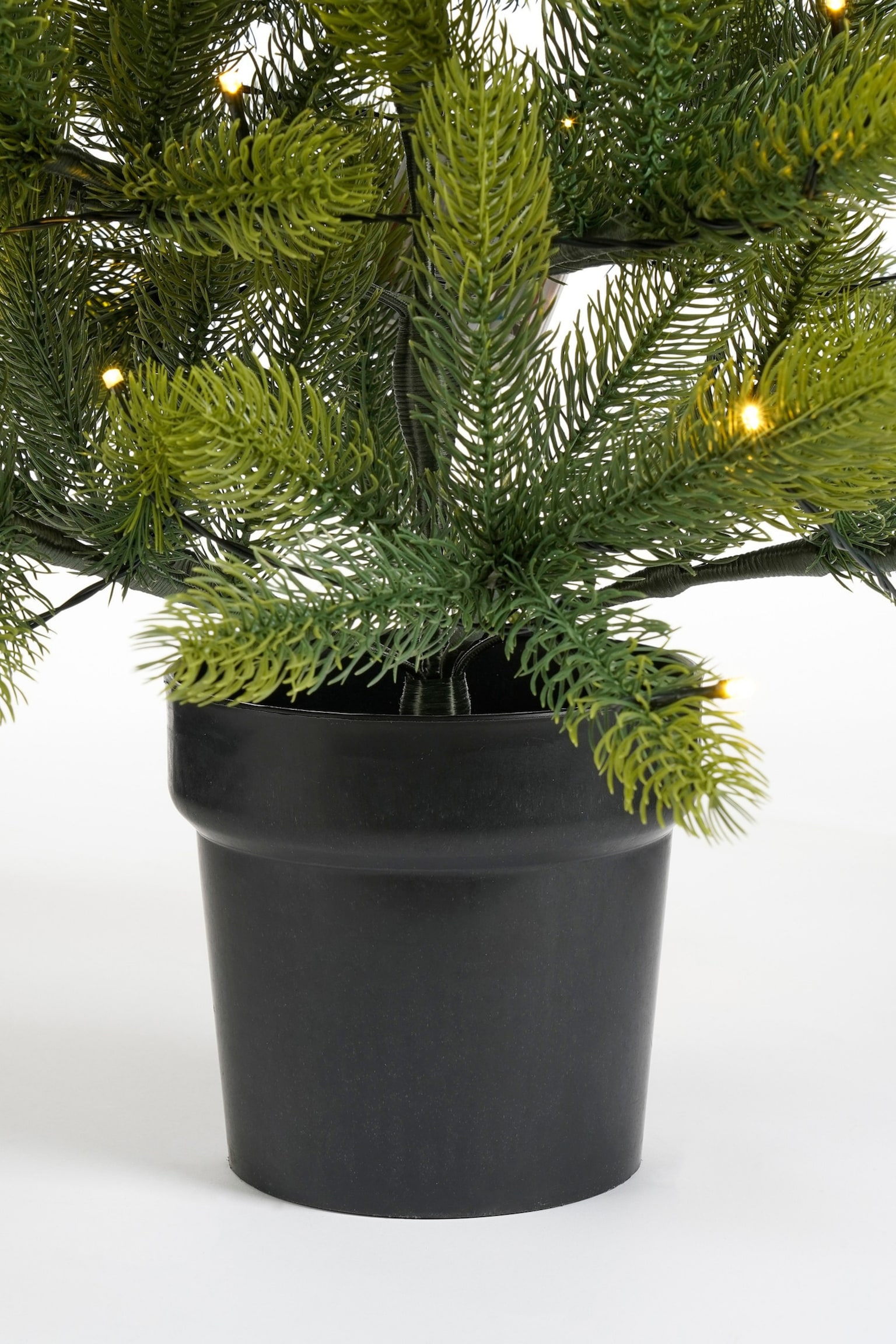 Kunstigt Juletræ Med Lys - Grøn - 6