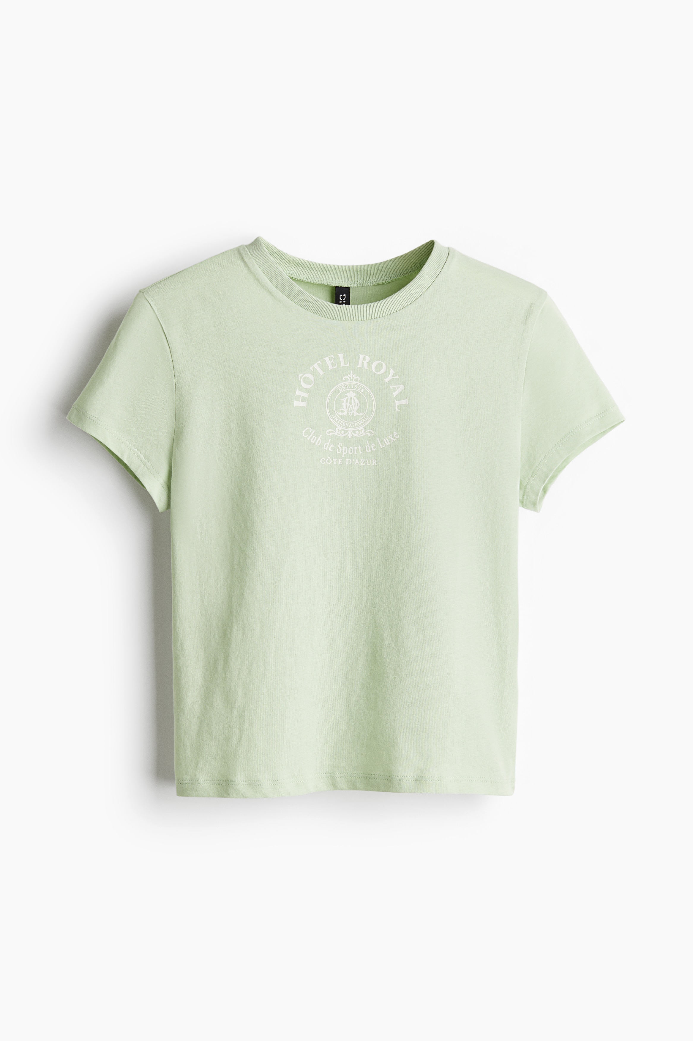 T-shirt med tryk - Lysegrøn/Hôtel Royal