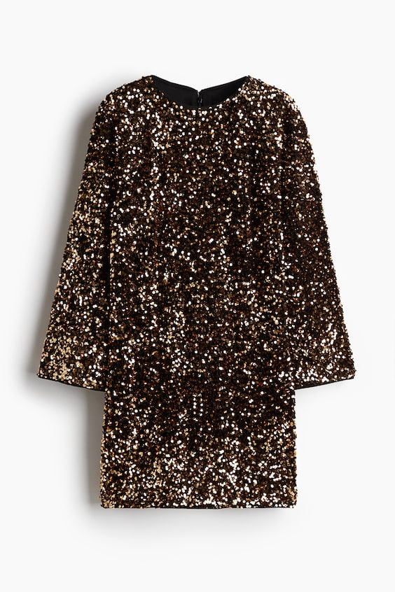 Sequined A-Line Dress