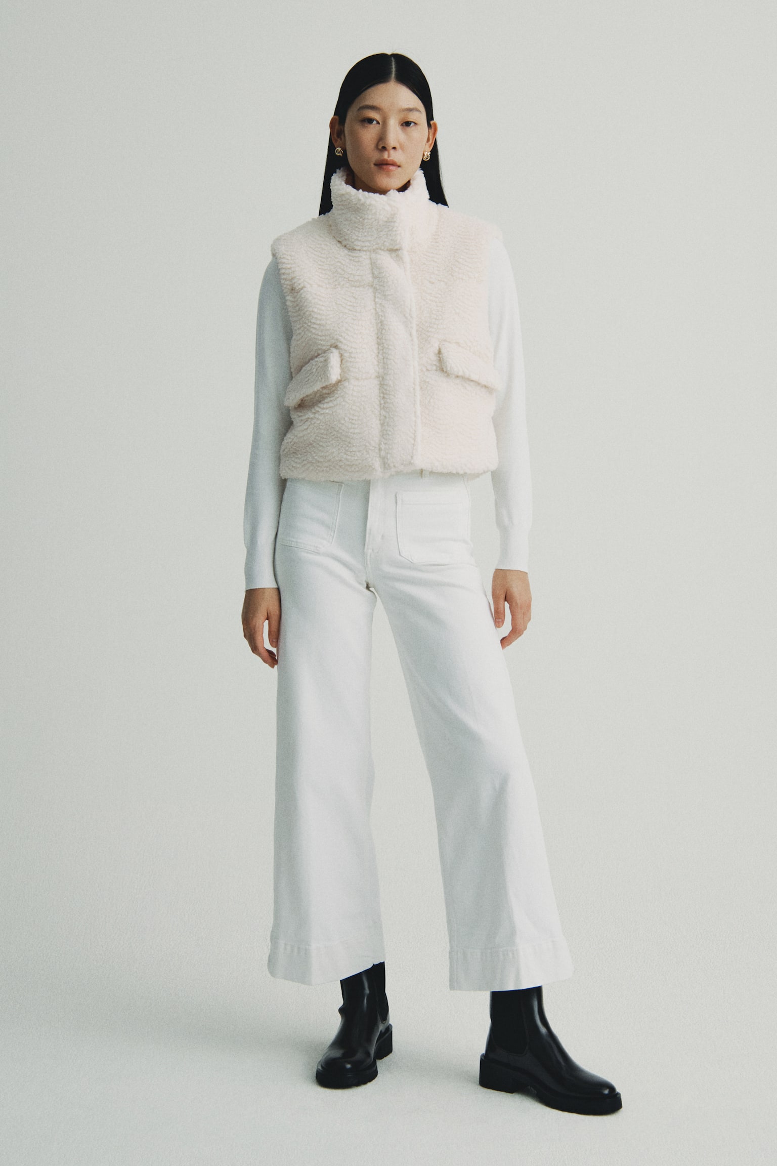 테디 퍼프 베스트 - 크림 - 4