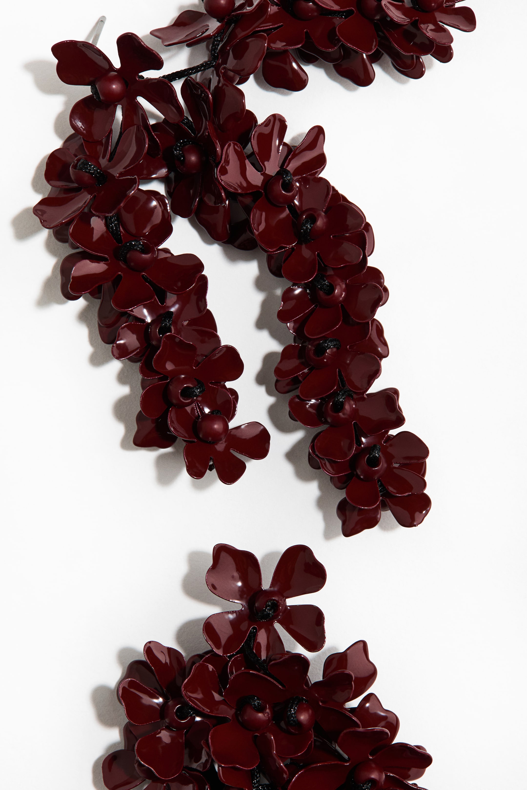 Flower-Detail Cluster Earrings