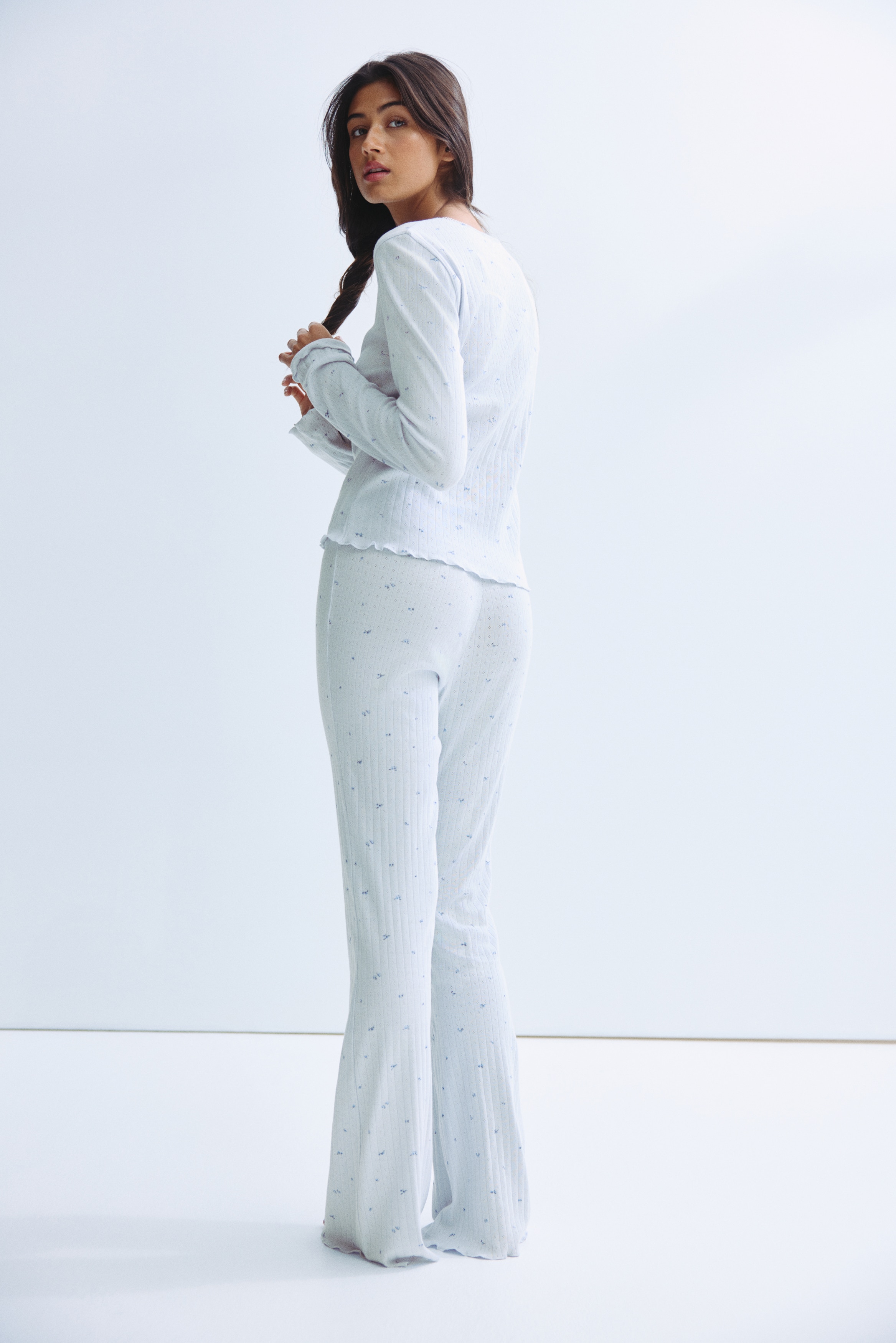 Pointelle jersey pyjamas