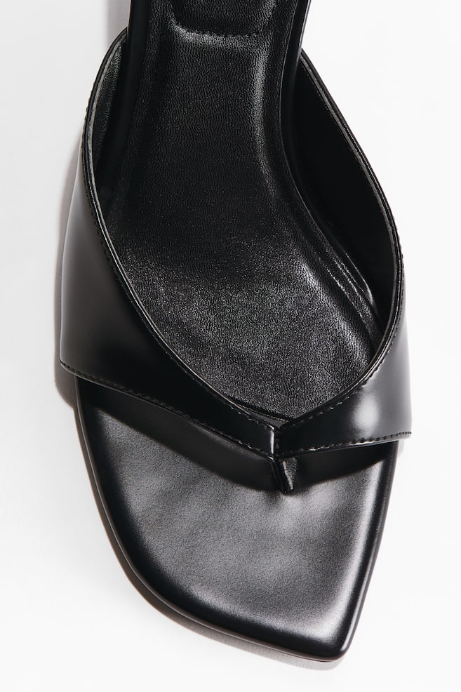 Sandalias de tacón puente - Negro - 5