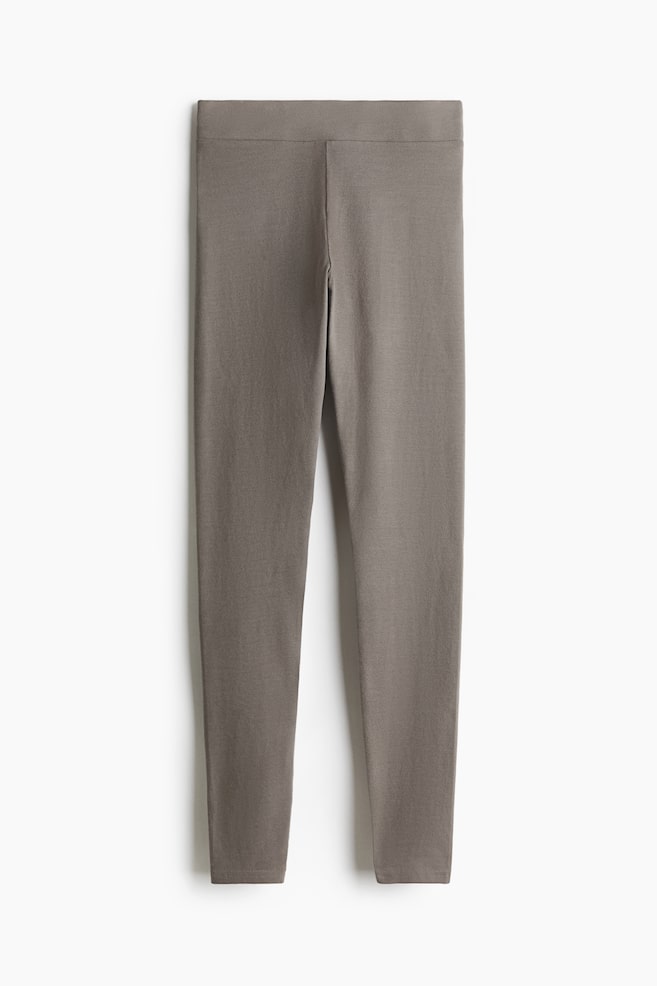 High Waist Leggings - Gray - 1