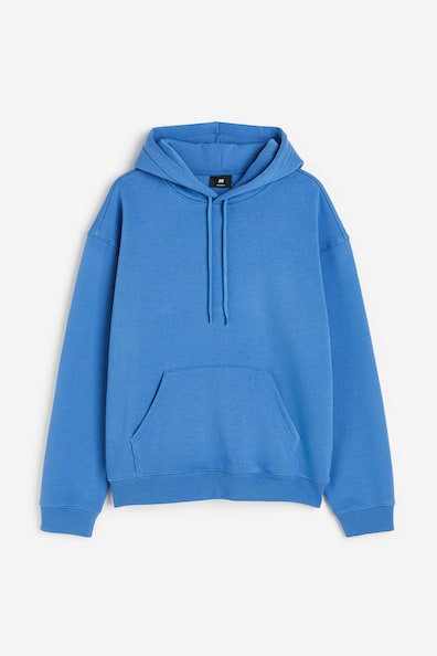 Loose Fit Hoodie - Long sleeve - Regular length - Blue - Men | H&M US