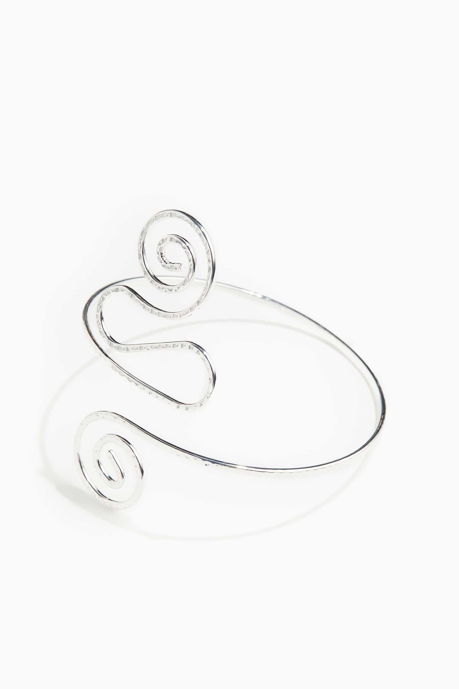 Spiral Arm Cuff - Silver colour - 2