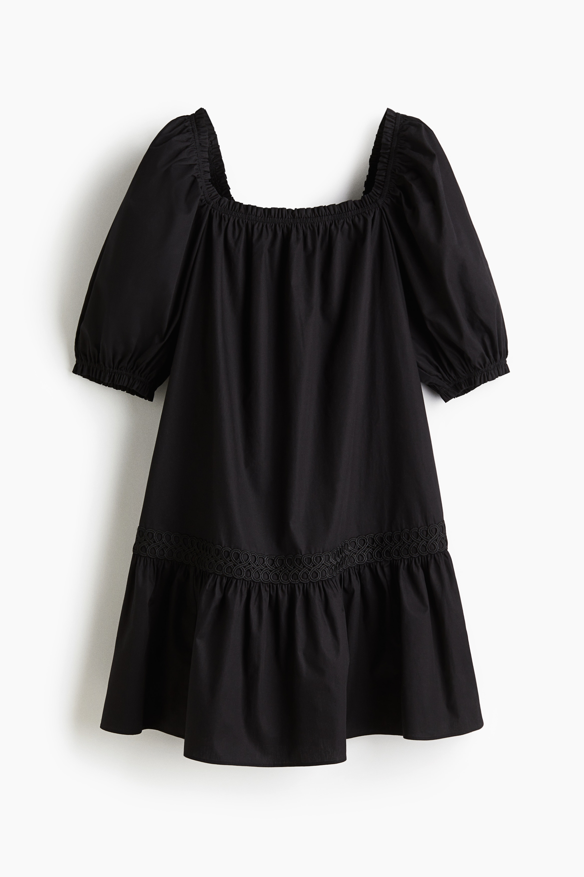 Cotton Tunic Dress - Black