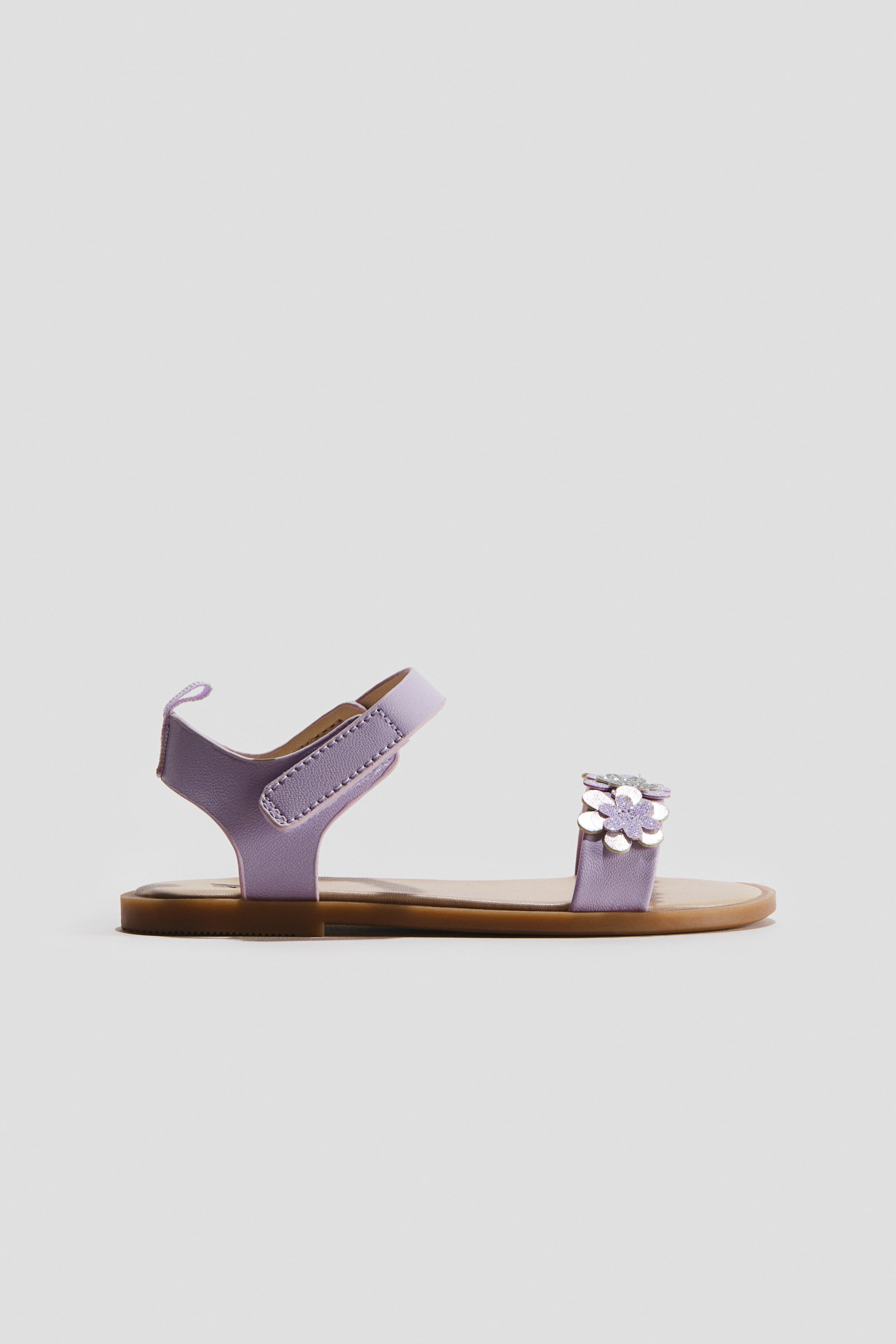 Appliquéd Ankle Strap Sandals