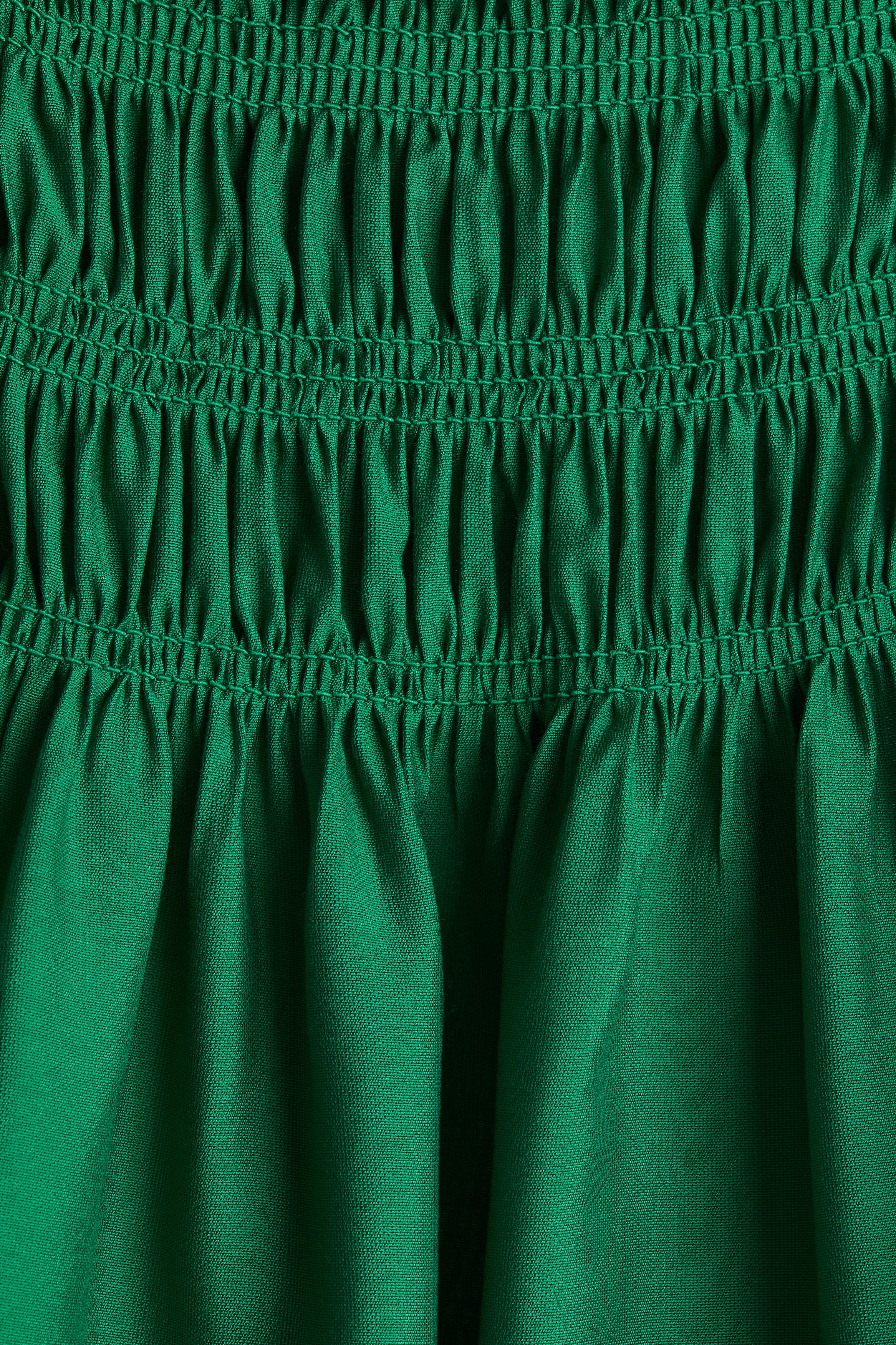 Smocked-bodice strappy dress