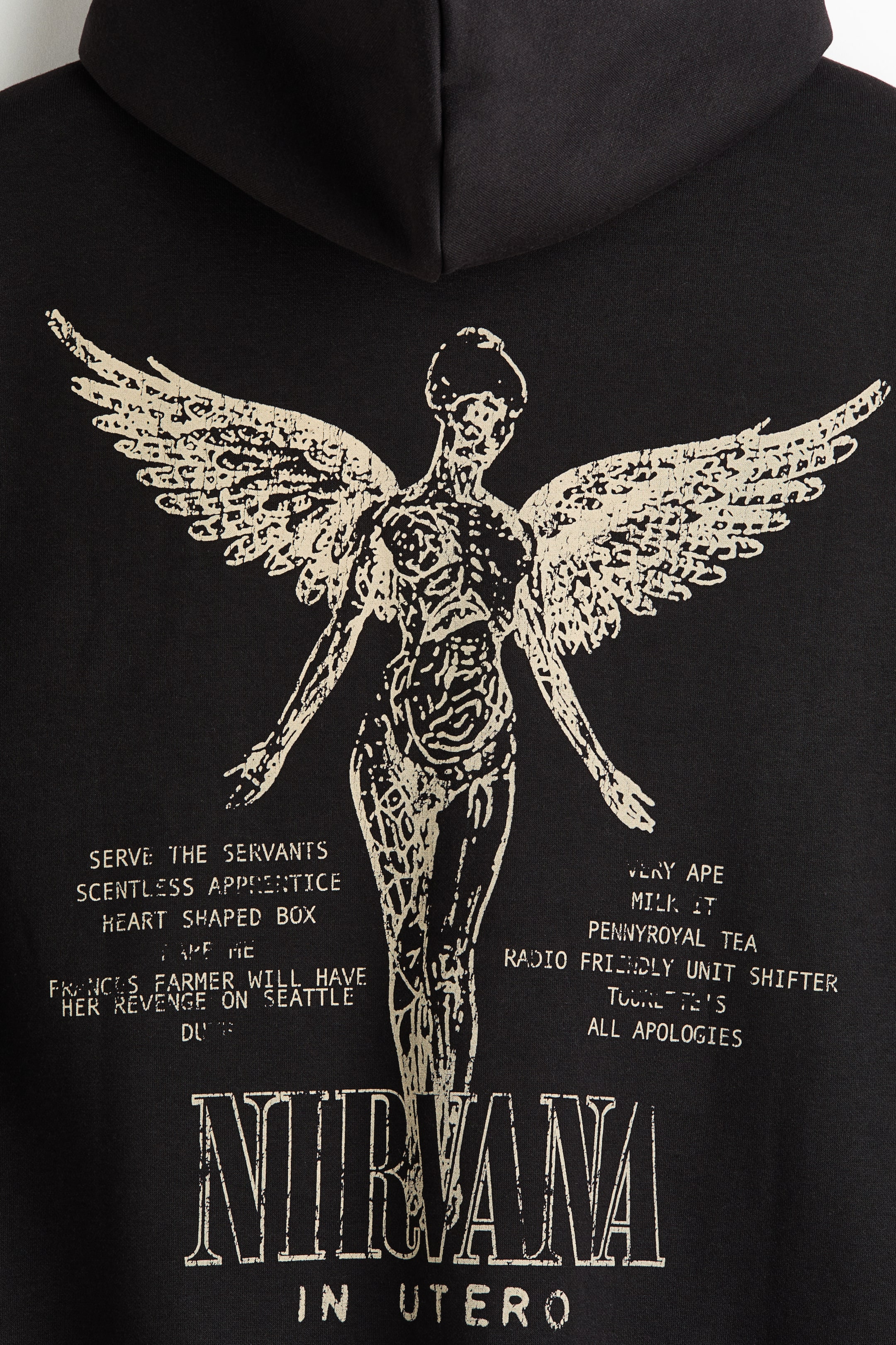 View larger image: Loose Fit Printed hoodie - Black/Nirvana - Men | H&M SG 2