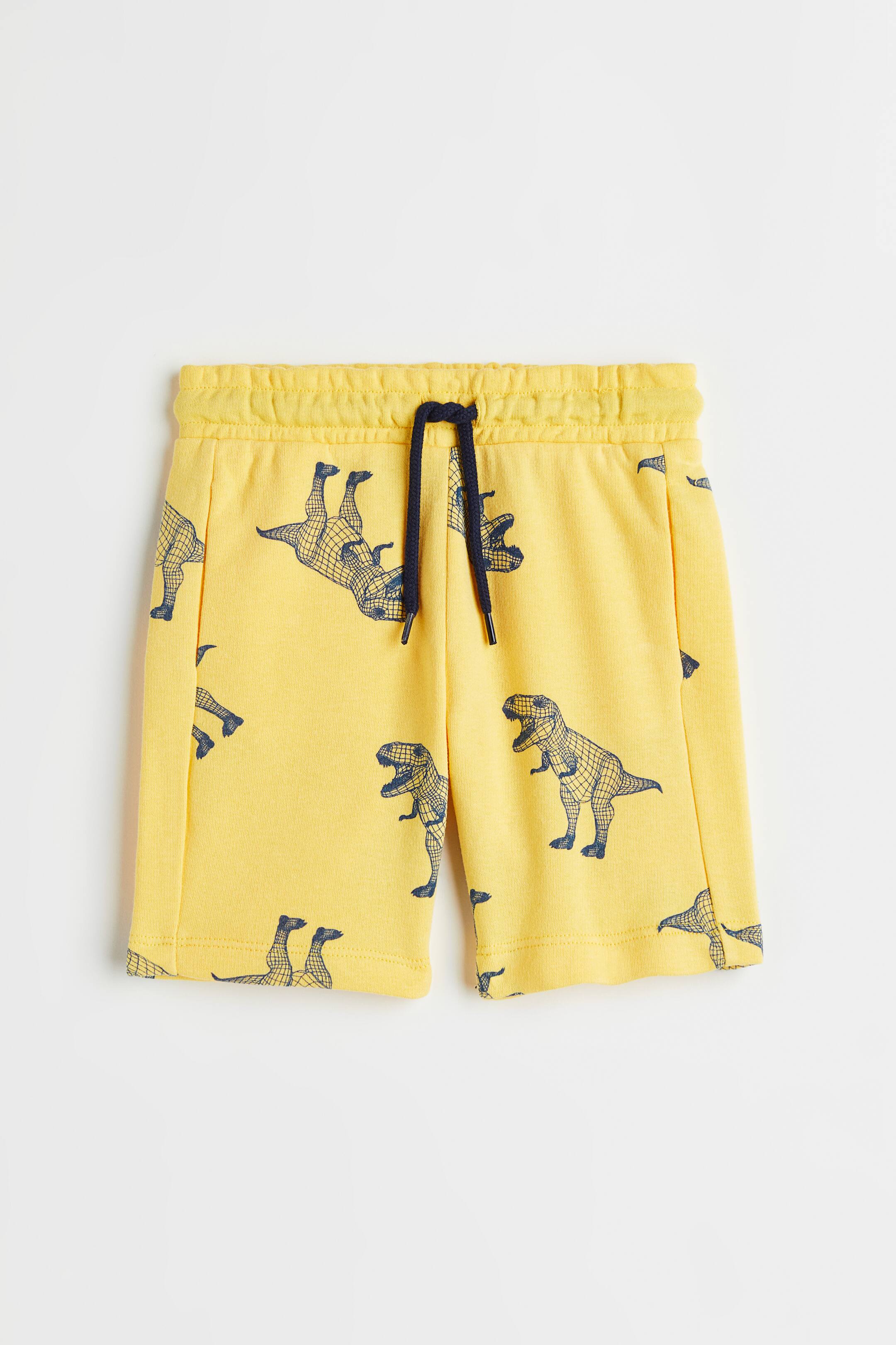 Xem ảnh lớn hơn: Quần short nỉ hoa văn - Màu vàng/Khủng long - Kids | H&M VN 1