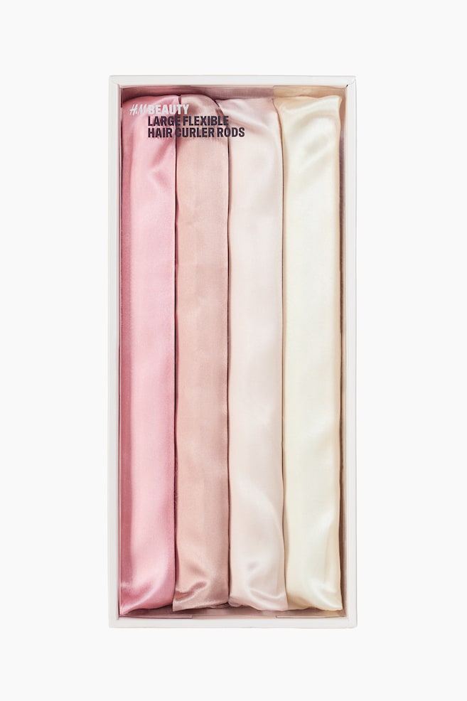 4-pack large hair curler rods - Powder pink - 1