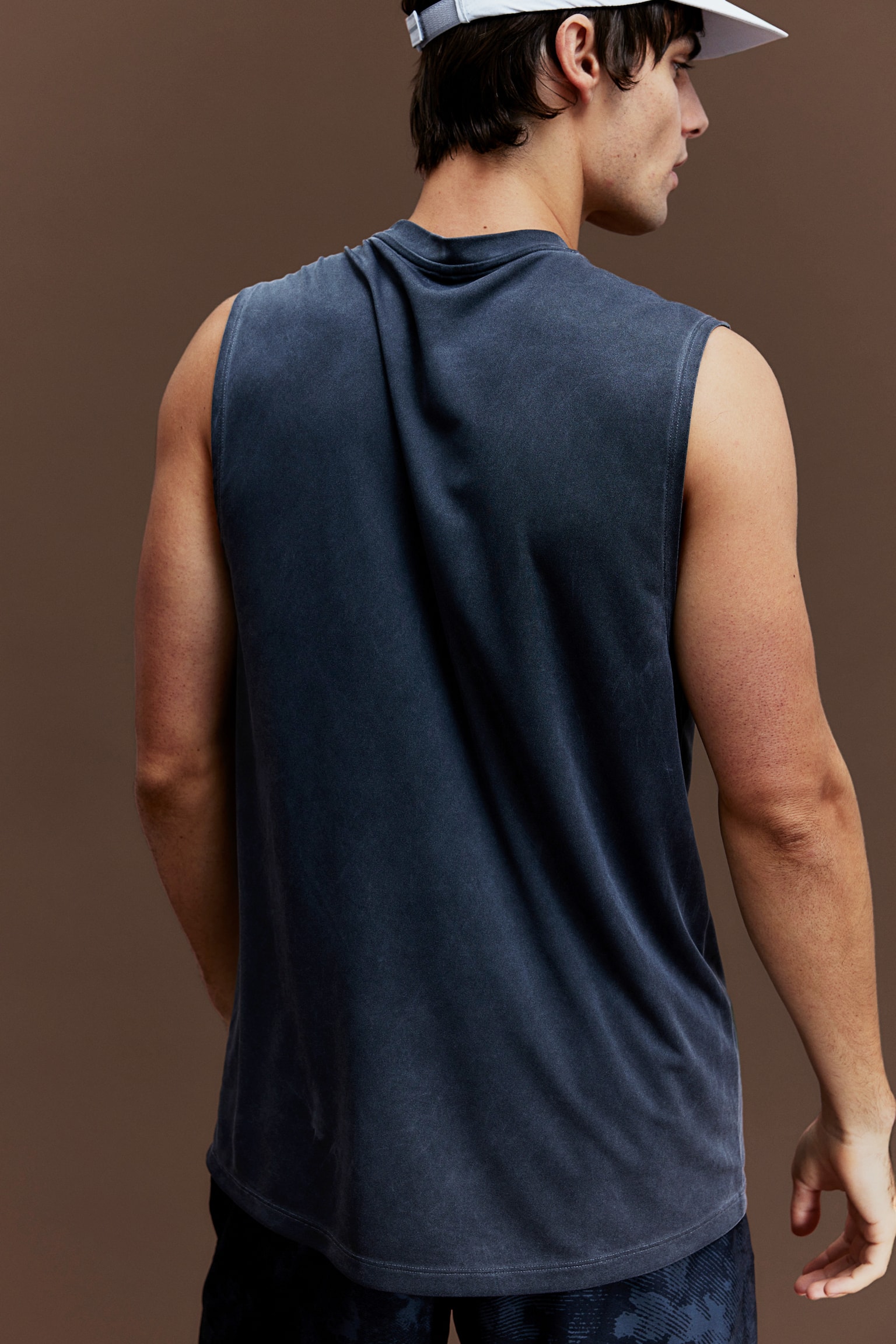 Regular Fit Sports vest top in DryMove™ - Vintage black - 4