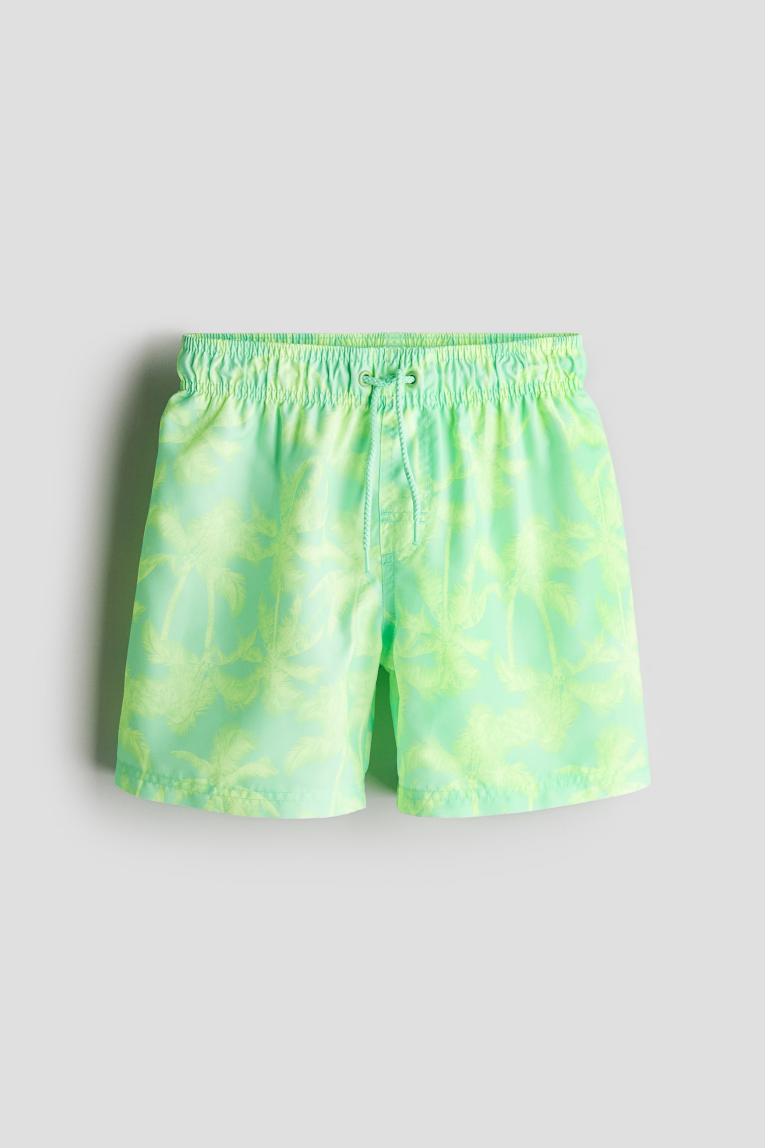 Boardshorts - Bright green/Palm trees/Black/White stripe/Pink - 1